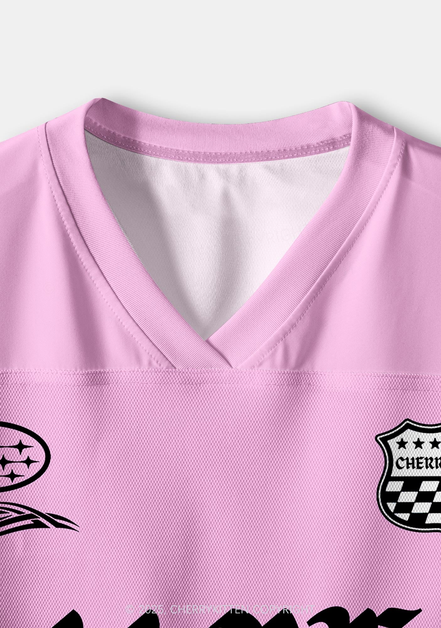 Custom Pink I Love S Boys Y2K Crop Sport Jersey Shirts Cherrykitten