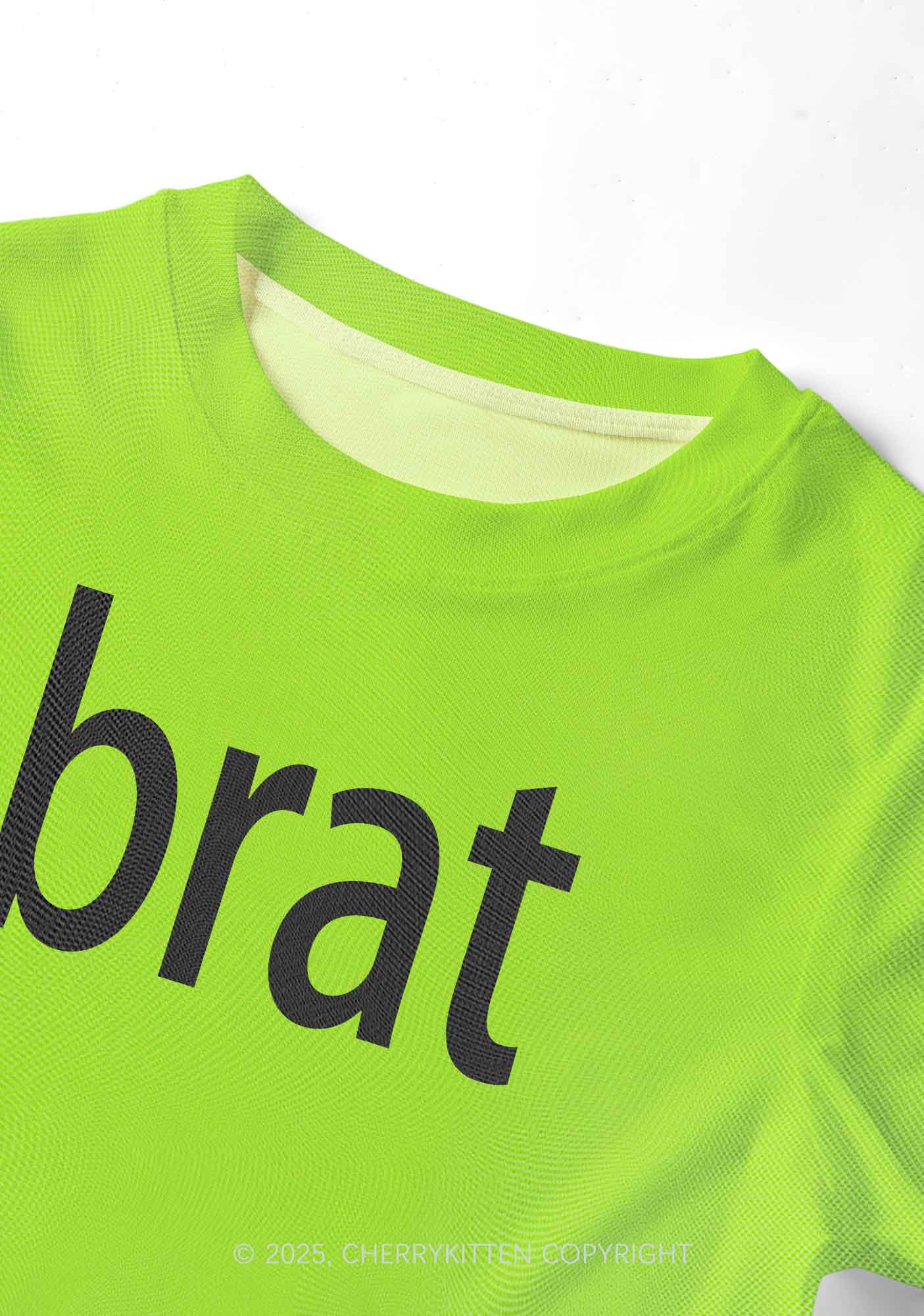 Brat Summer Y2K Mesh Crop Top Cherrykitten
