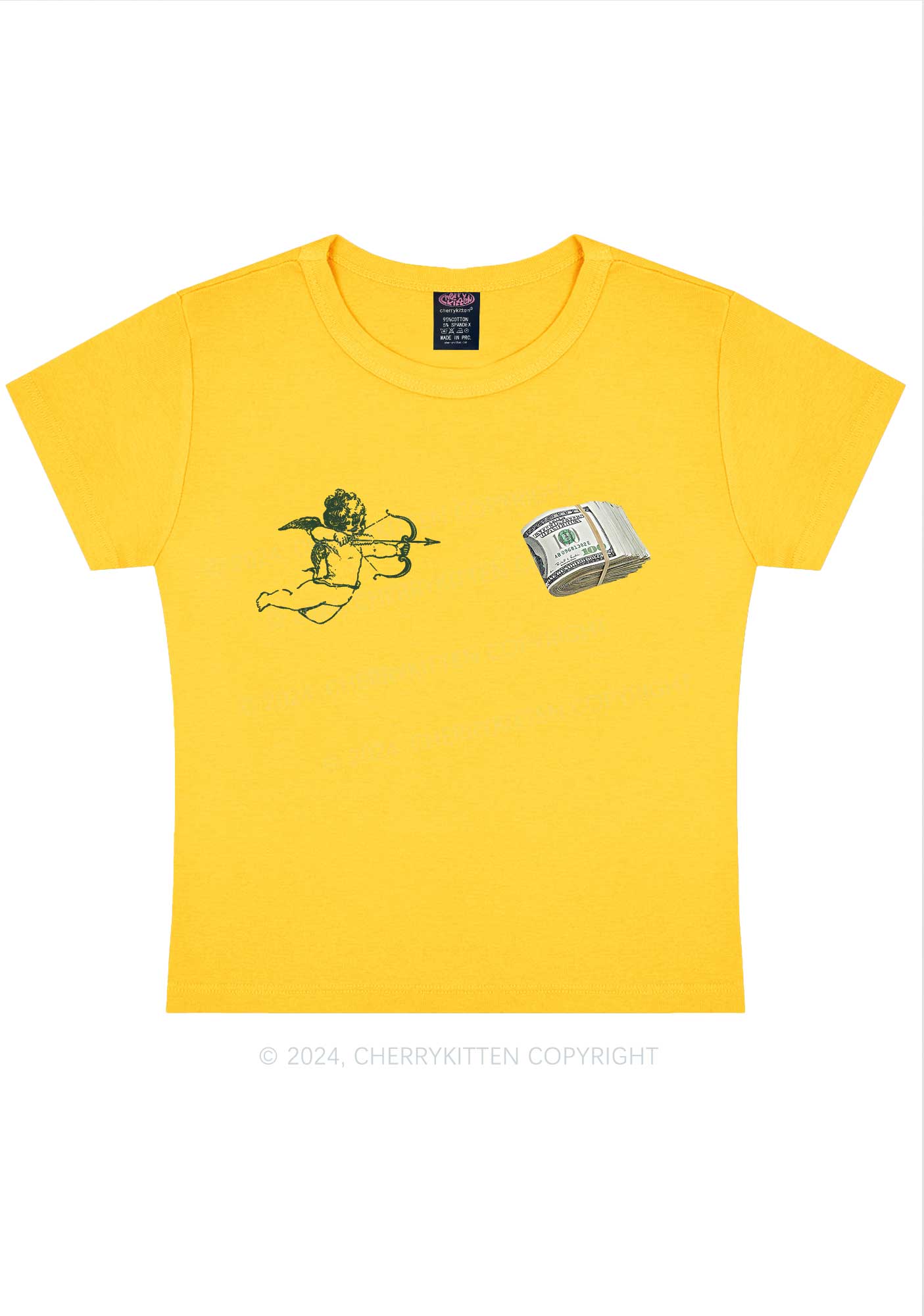 Cupid Cash Y2K Valentine's Day Baby Tee Cherrykitten