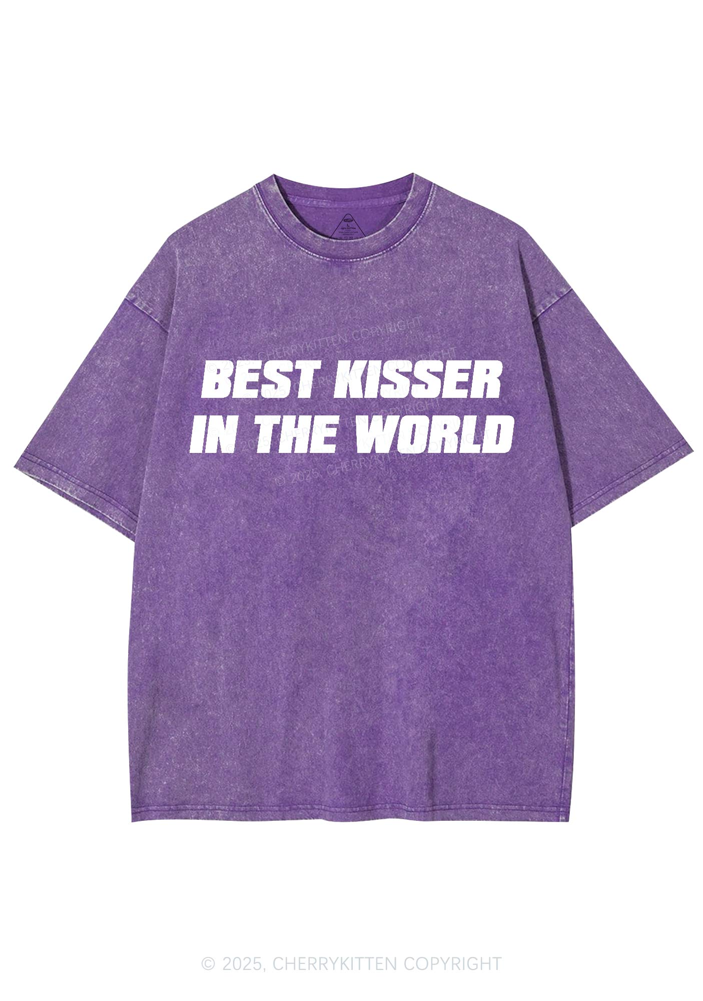 Best Kisser In The World Y2K Shirts Washed Tee Cherrykitten