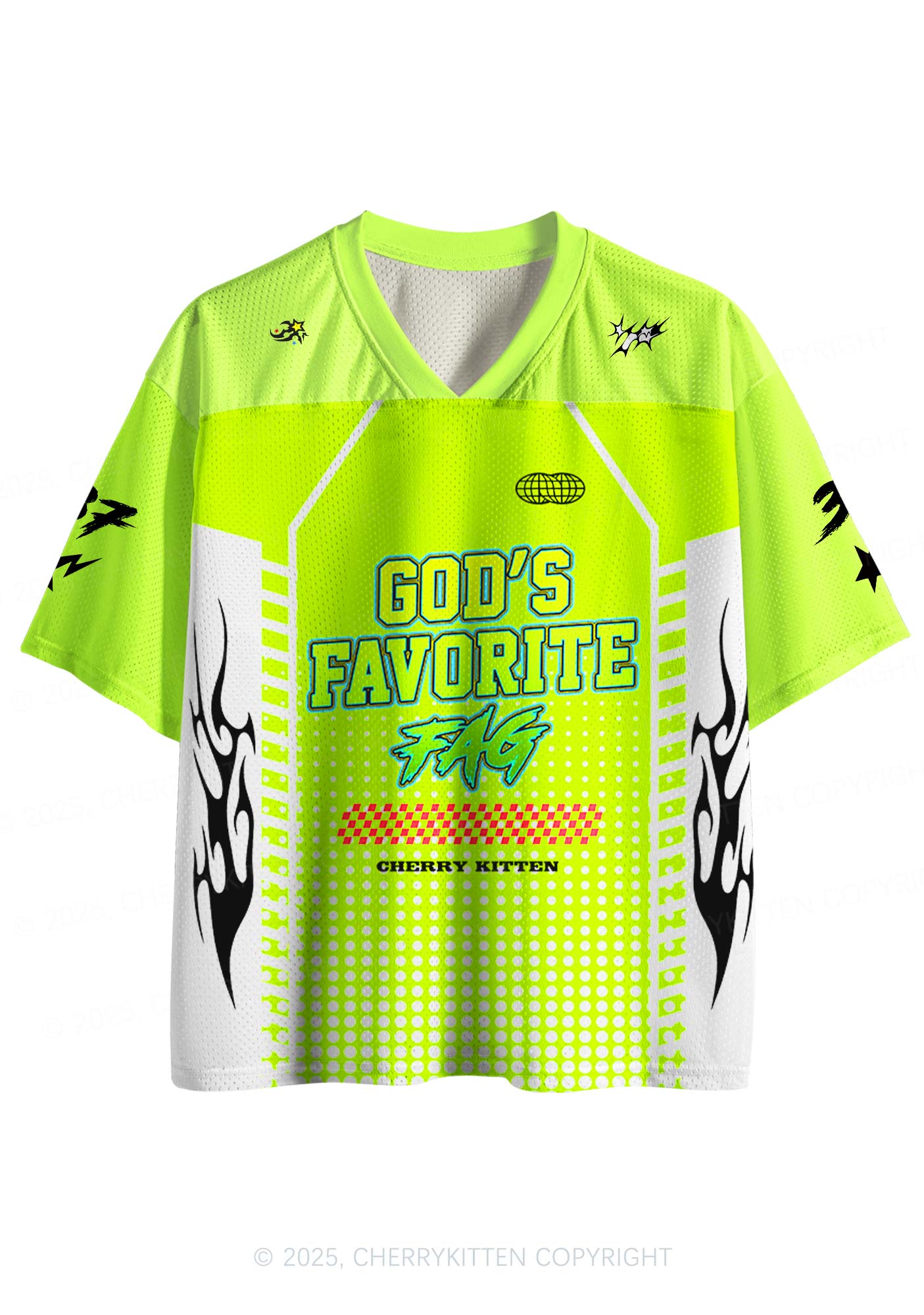 Custom Green Gods Favorite Fag Pride Y2K Sport Jersey Shirts Cherrykitten