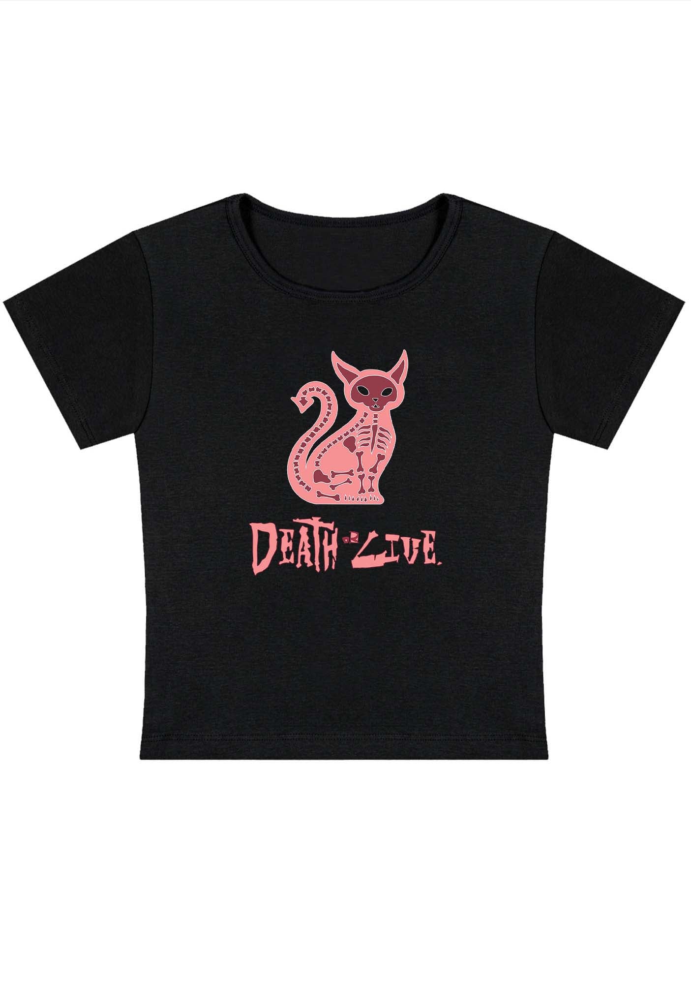 Curvy Death Or Live Baby Tee