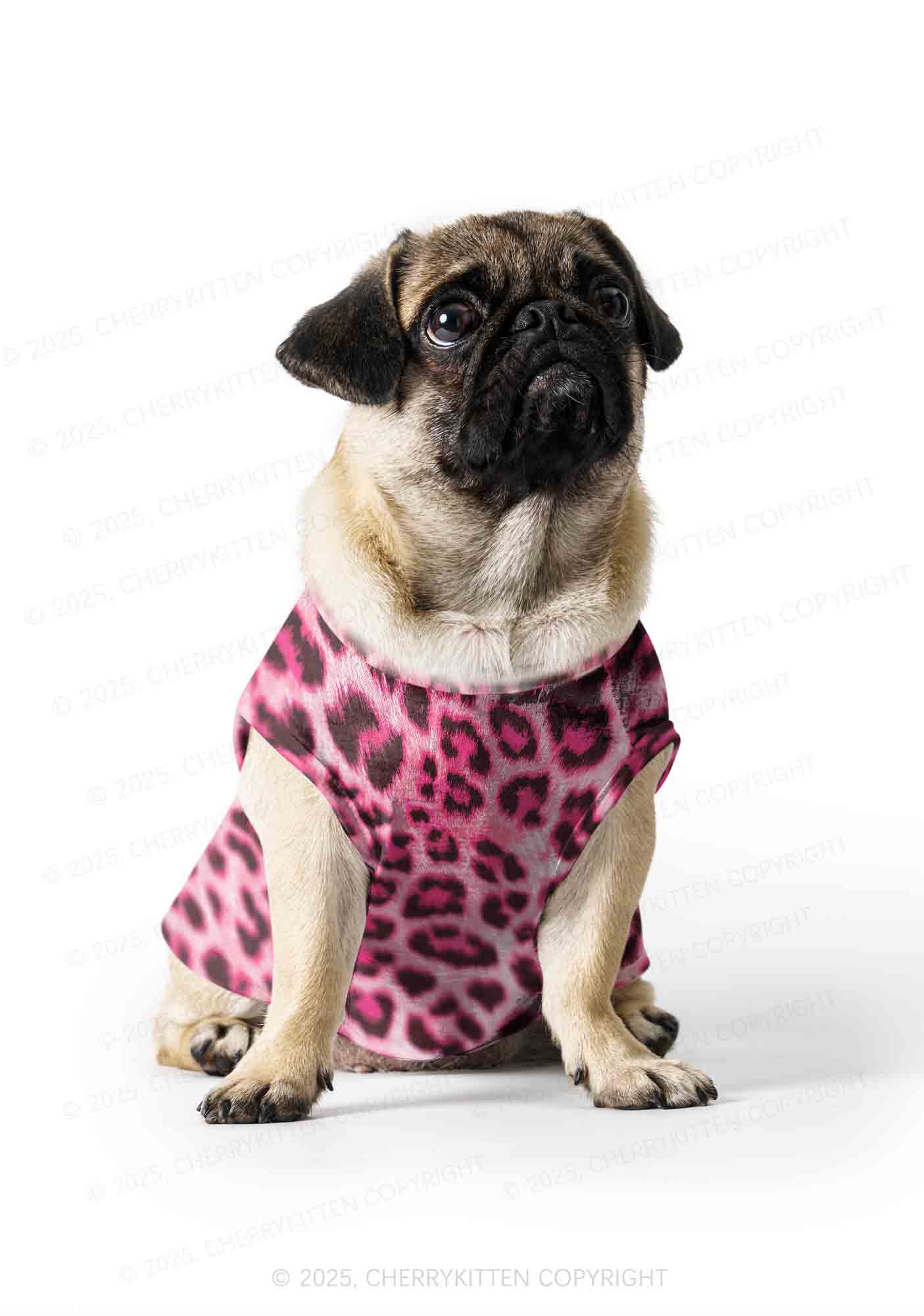 Pink Leopard Y2K Pet Tank Top Cherrykitten