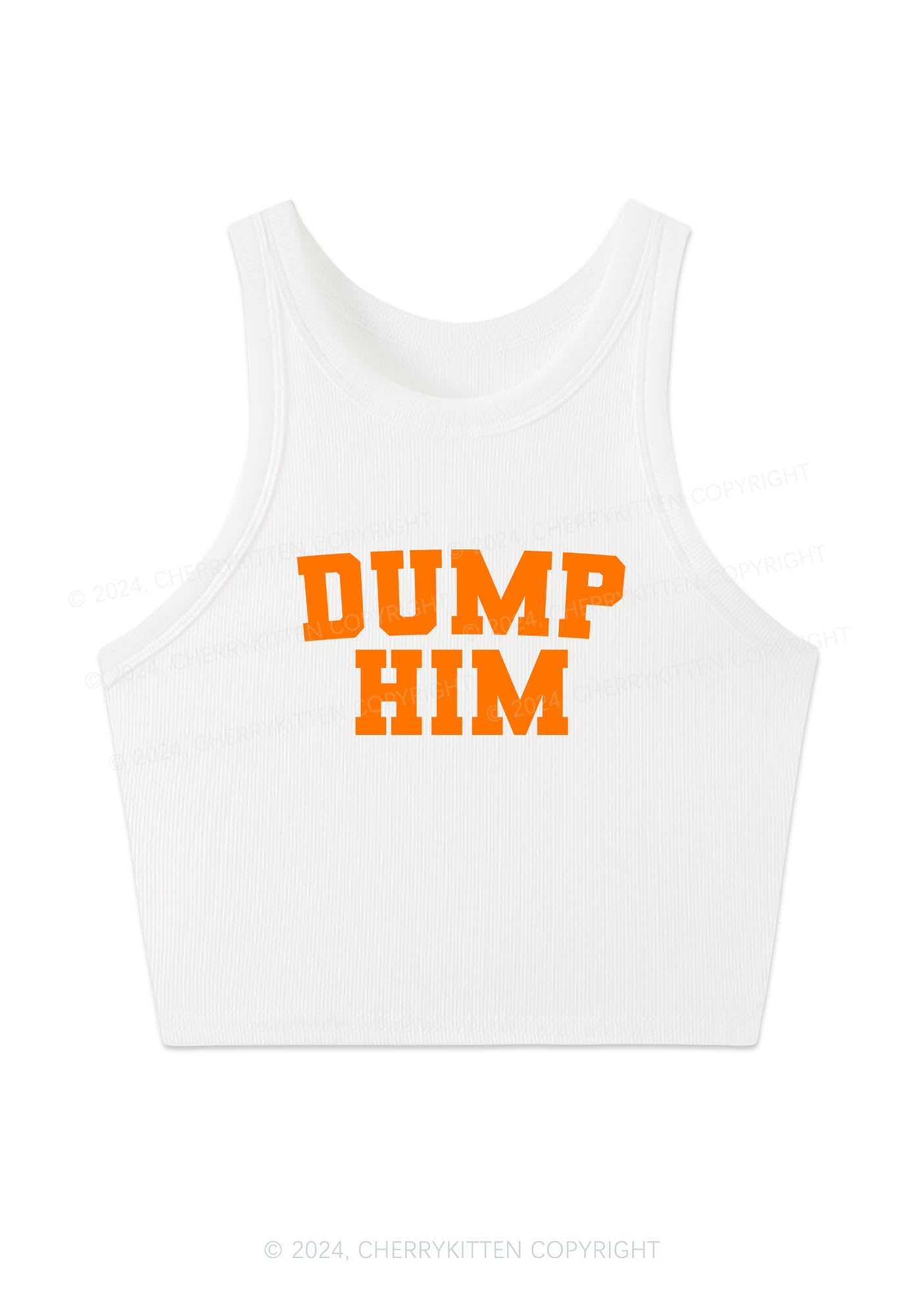 Dump Him Y2K Crop Tank Top Cherrykitten