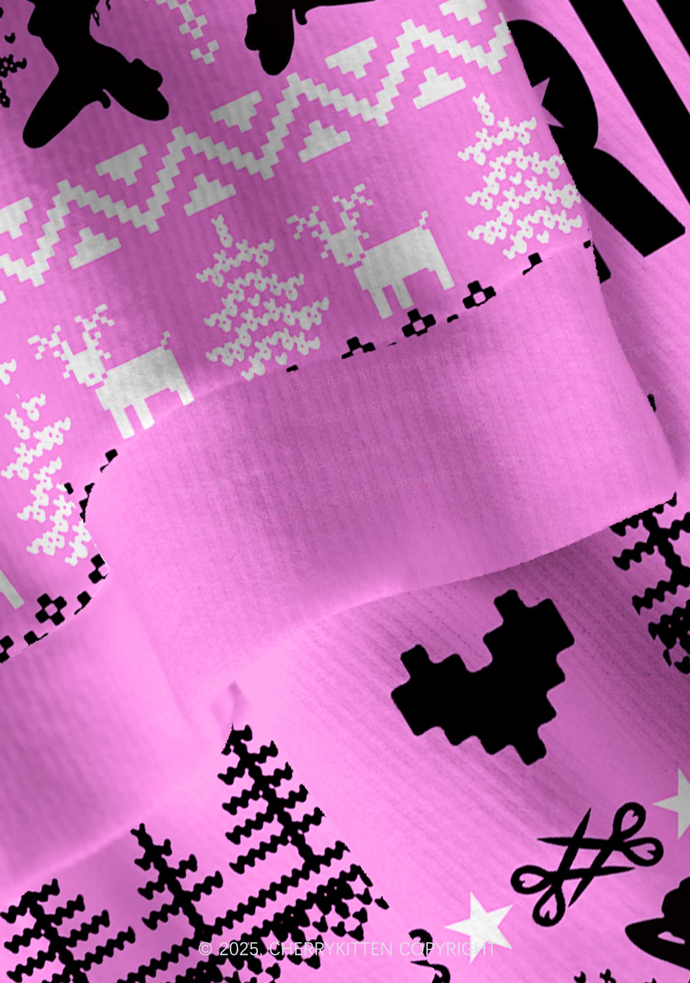 Lesbian Princess Pride Y2K Christmas Cardigan Knit Sweatshirt Cherrykitten