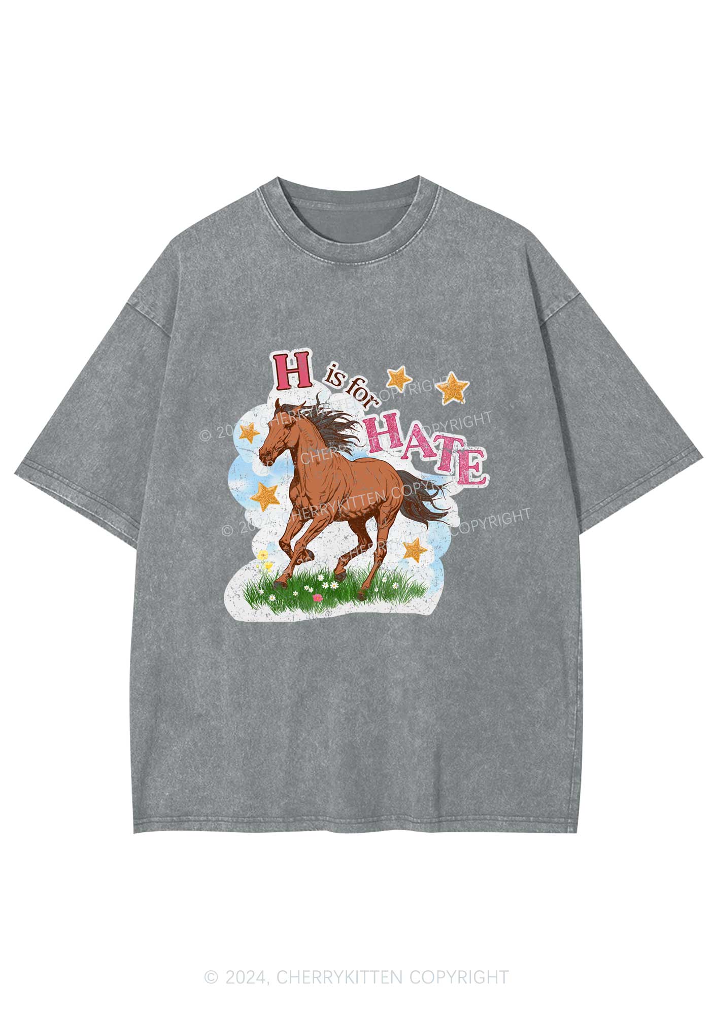 H Is For Hate Y2K Washed Tee Cherrykitten