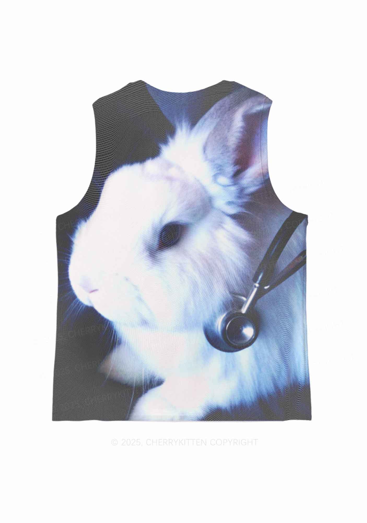 Bunny Doctor Y2K Mesh Muscle Tank Cherrykitten