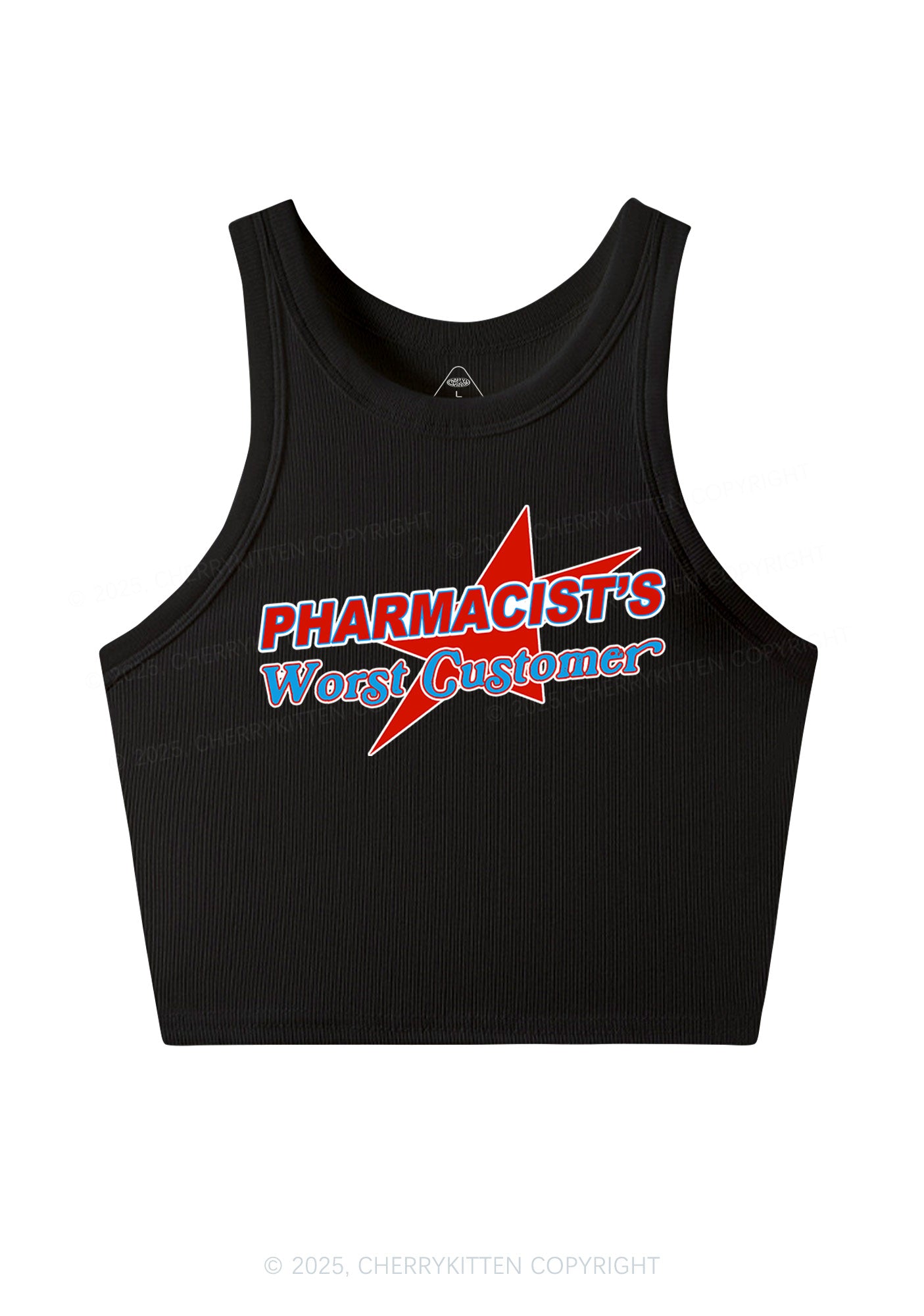 Pharmacists Worst Customer Y2K Crop Tank Top Cherrykitten