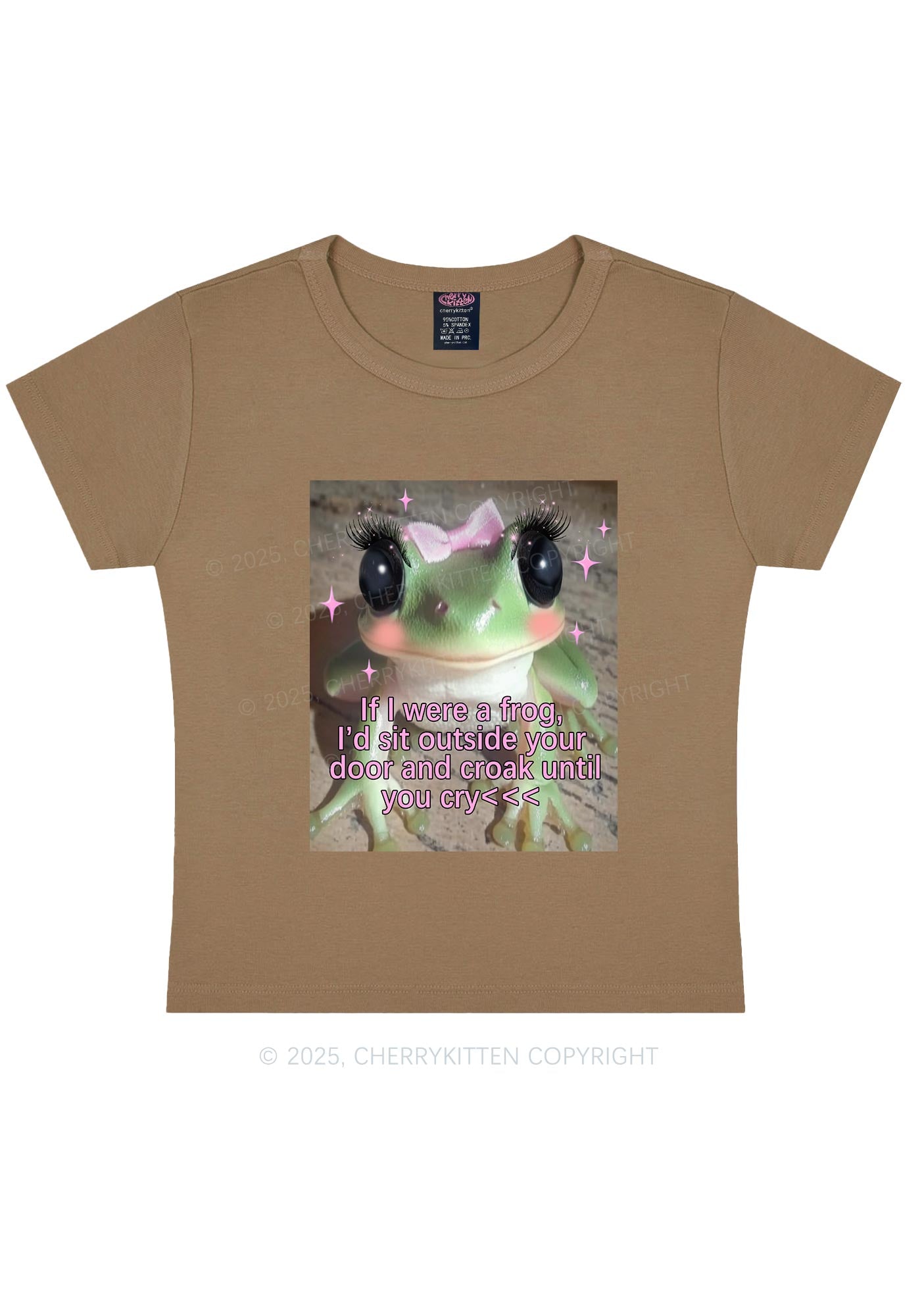 If I Were Frog Y2K Baby Tee Cherrykitten