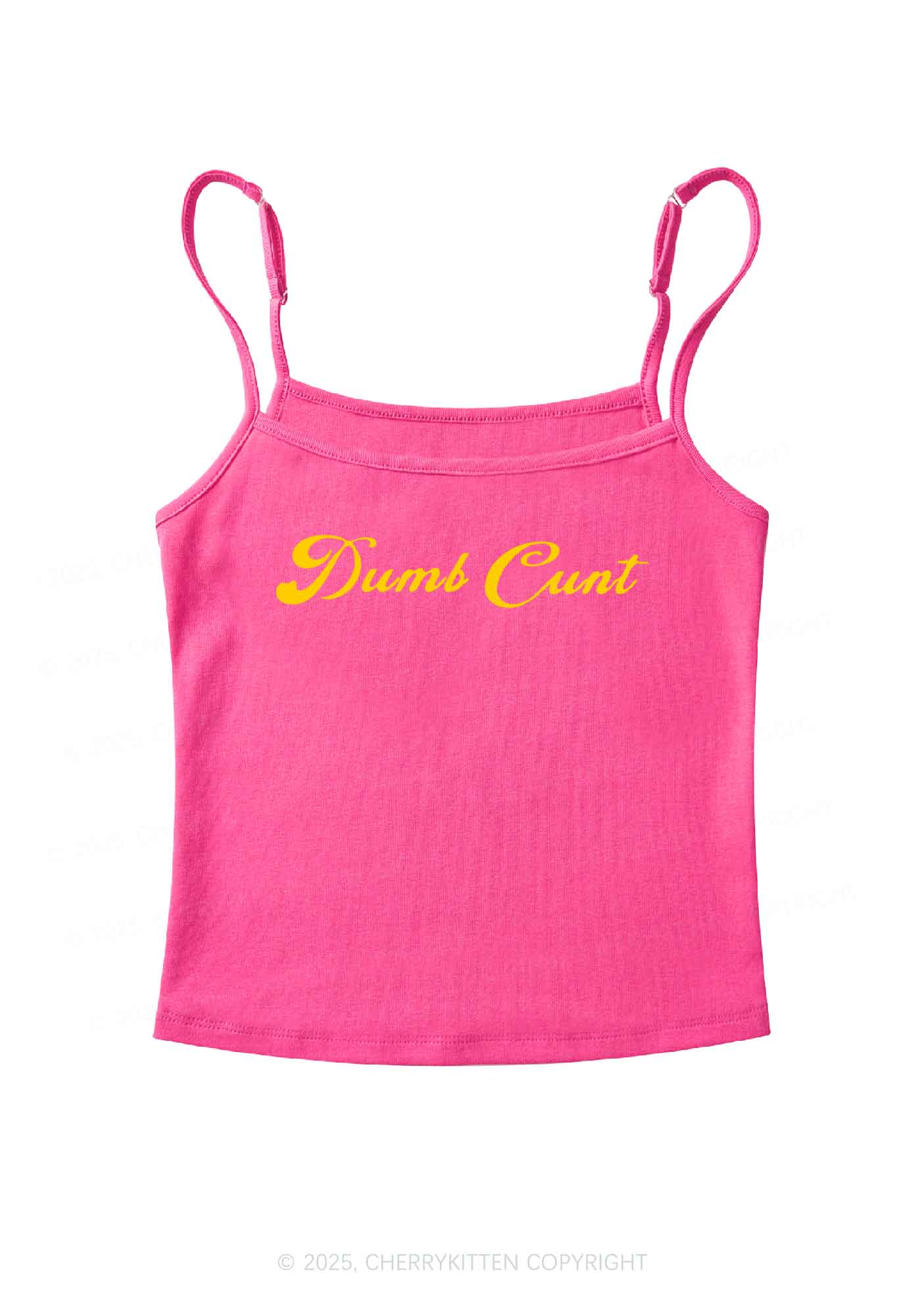 Dumb Cxxt Y2K Spaghetti Strap Cami Cherrykitten