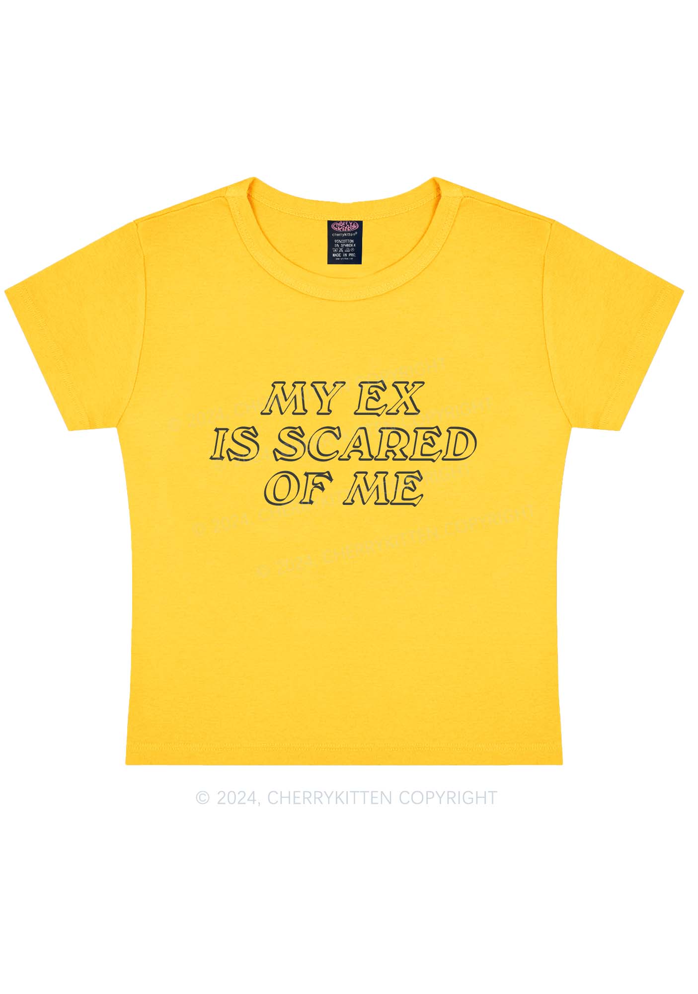My EX Is Scared Of Me Y2K Baby Tee Cherrykitten