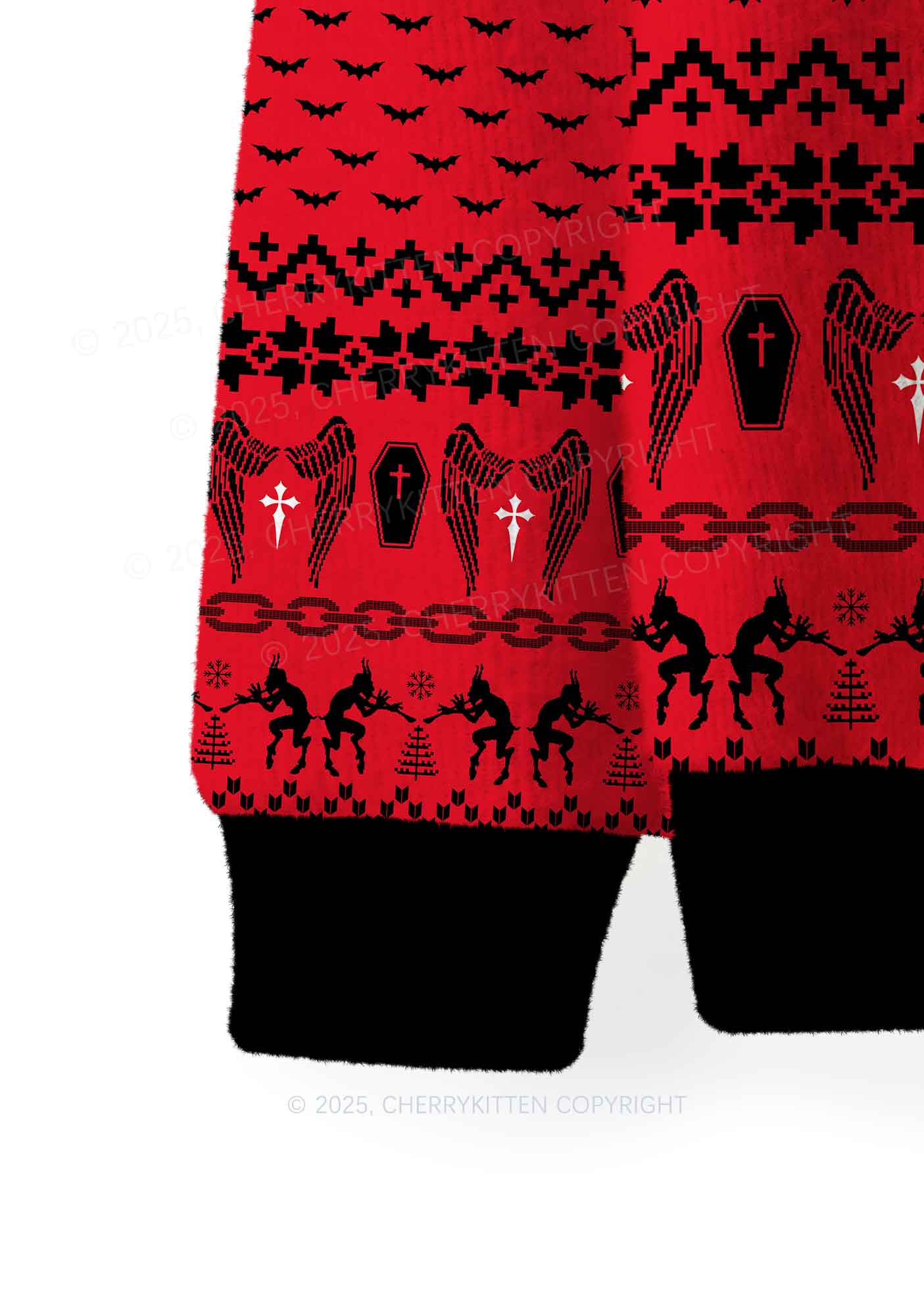 Cuntry Angle Y2K Christmas Knit Sweatshirt Cherrykitten