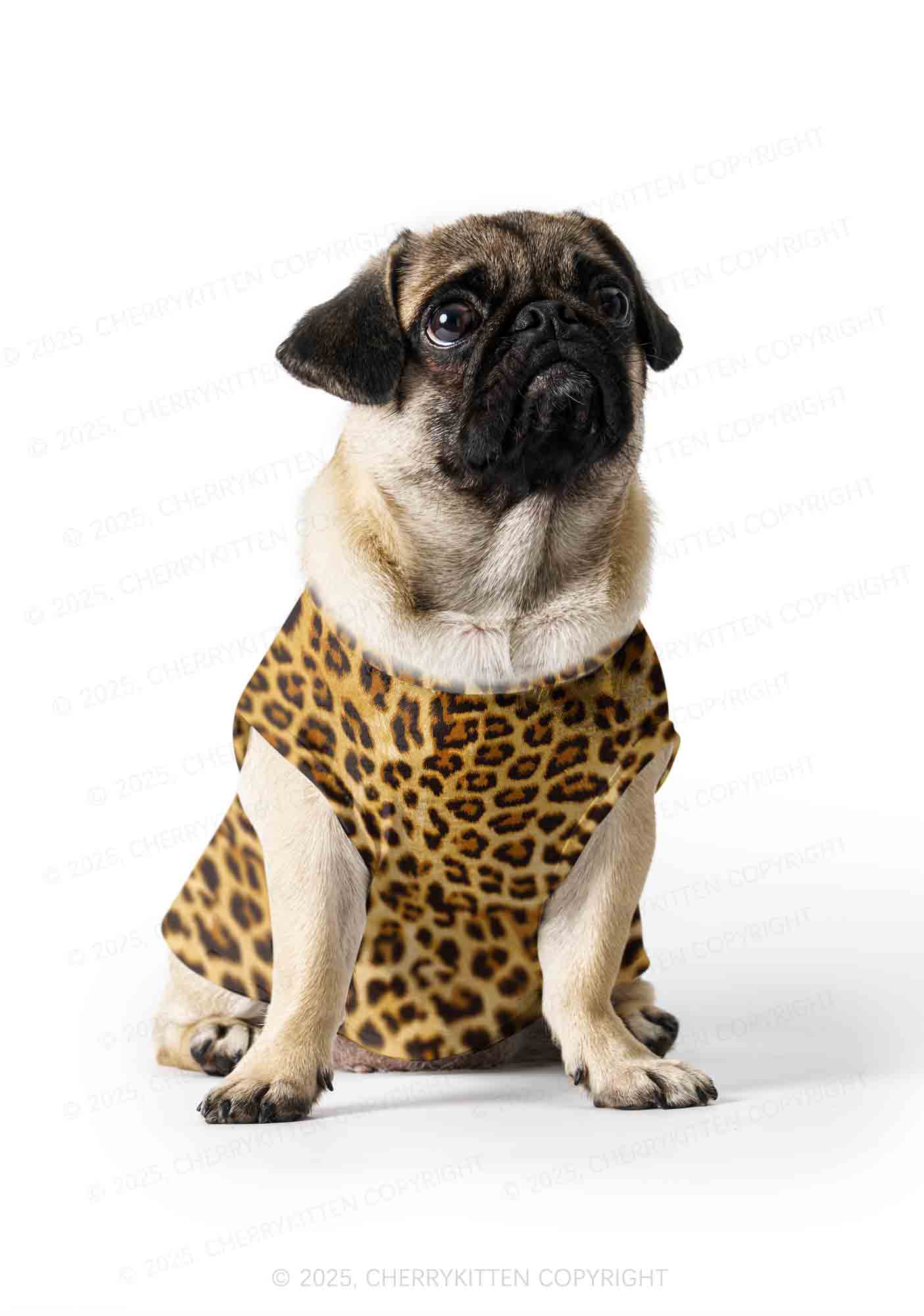 Brown Leopard Y2K Pet Tank Top Cherrykitten
