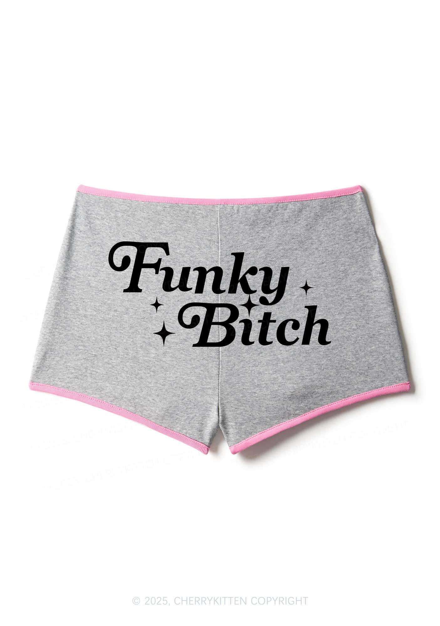 Funky Bxxch Y2K Contrast Mini Shorts Cherrykitten