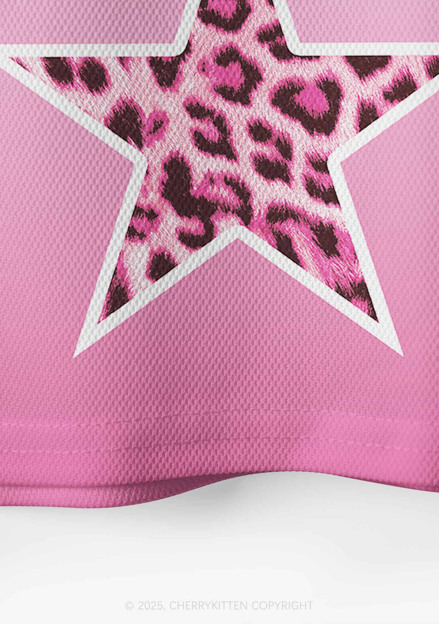Custom Leopard Star Faggot Pride Y2K Crop Sport Jersey Shirts Cherrykitten