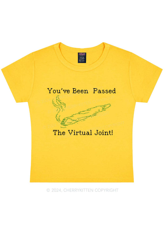 The Virtual Joint Y2K Baby Tee Cherrykitten