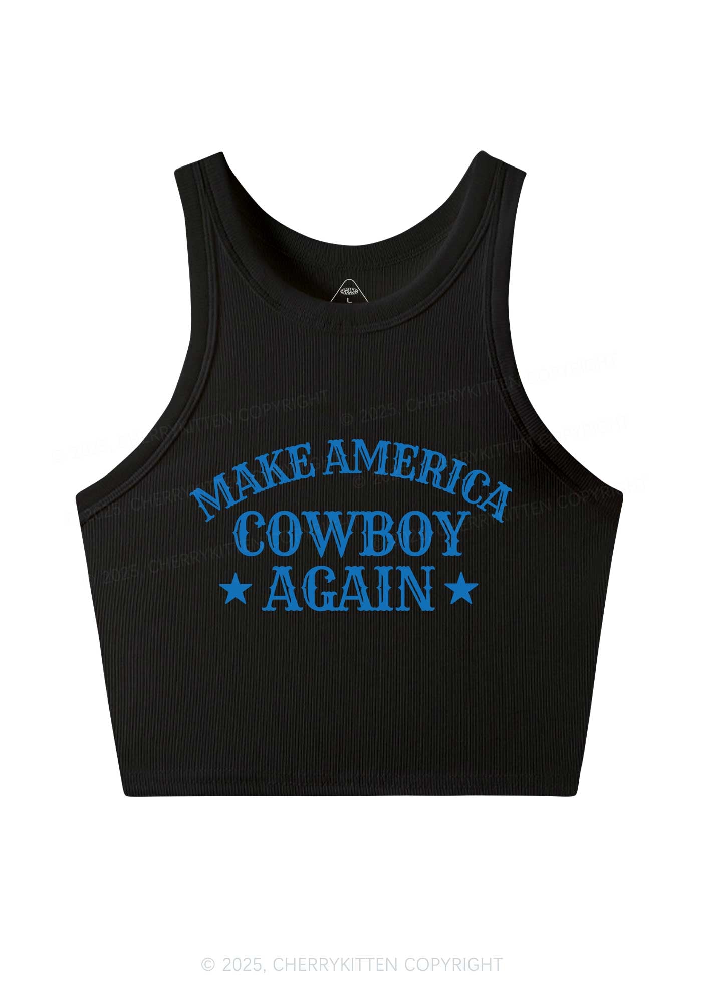 Cowboy Again Y2K Crop Tank Top Cherrykitten