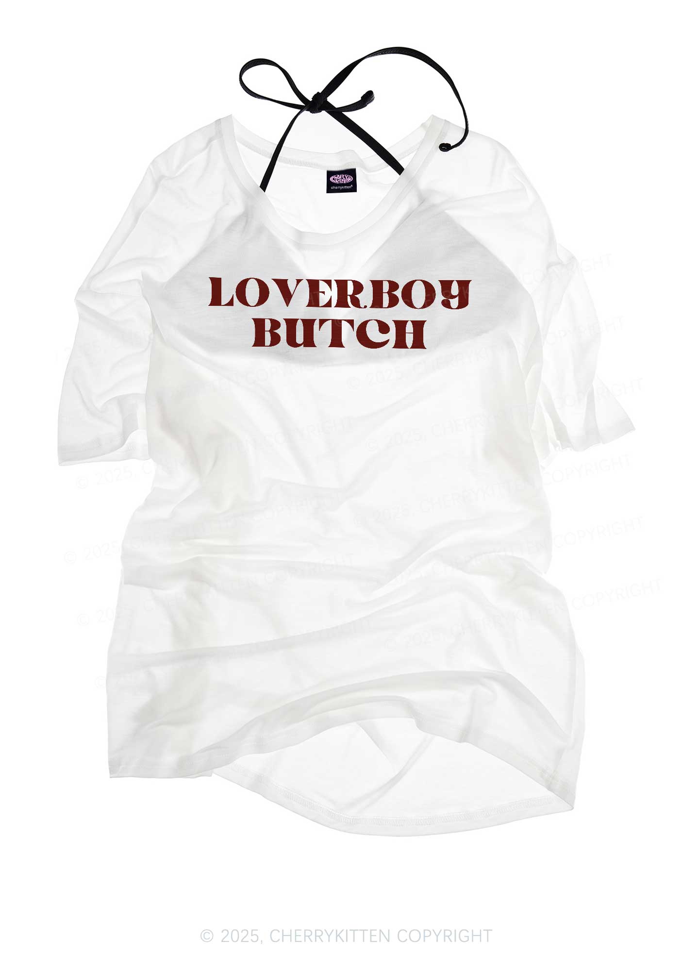 Loverboy Butch Pride Y2K Sheer Boyfriend Tee Cherrykitten