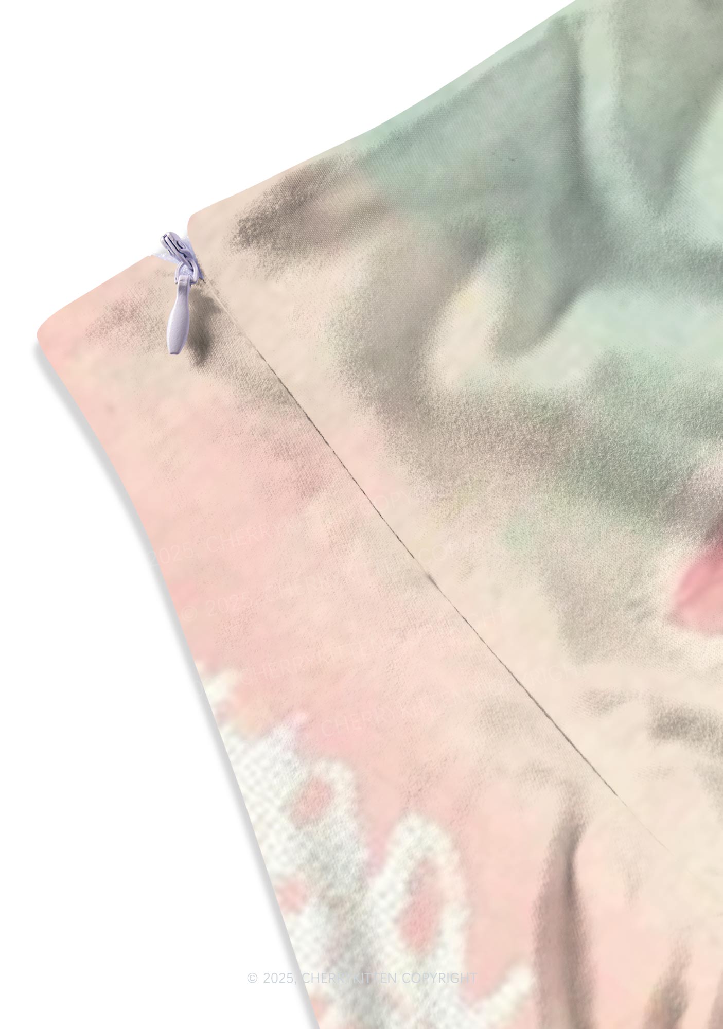 Rose Kitties Y2K Print Mini Skirt Cherrykitten