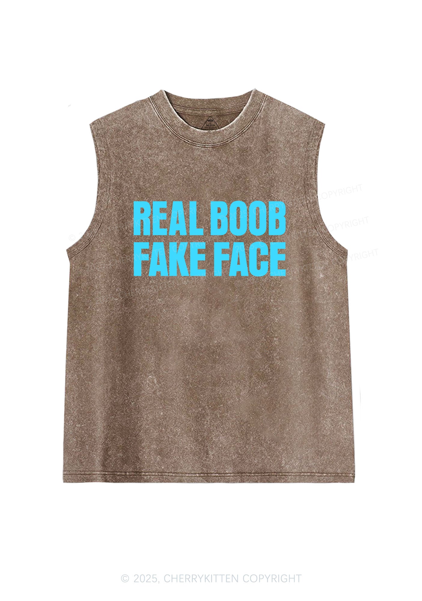 Fake Face Real Bxxb Y2K Washed Muscle Tank Cherrykitten
