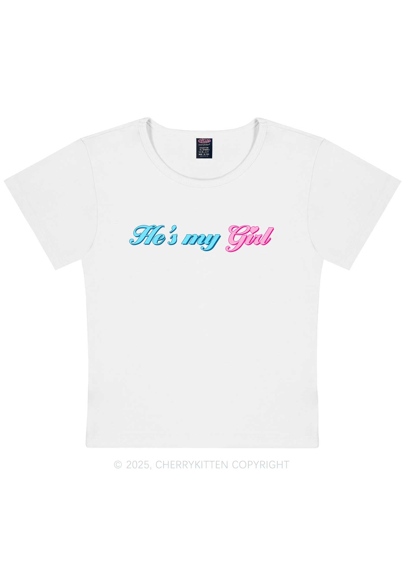 He Is My Girl Pride Y2K Baby Tee Cherrykitten