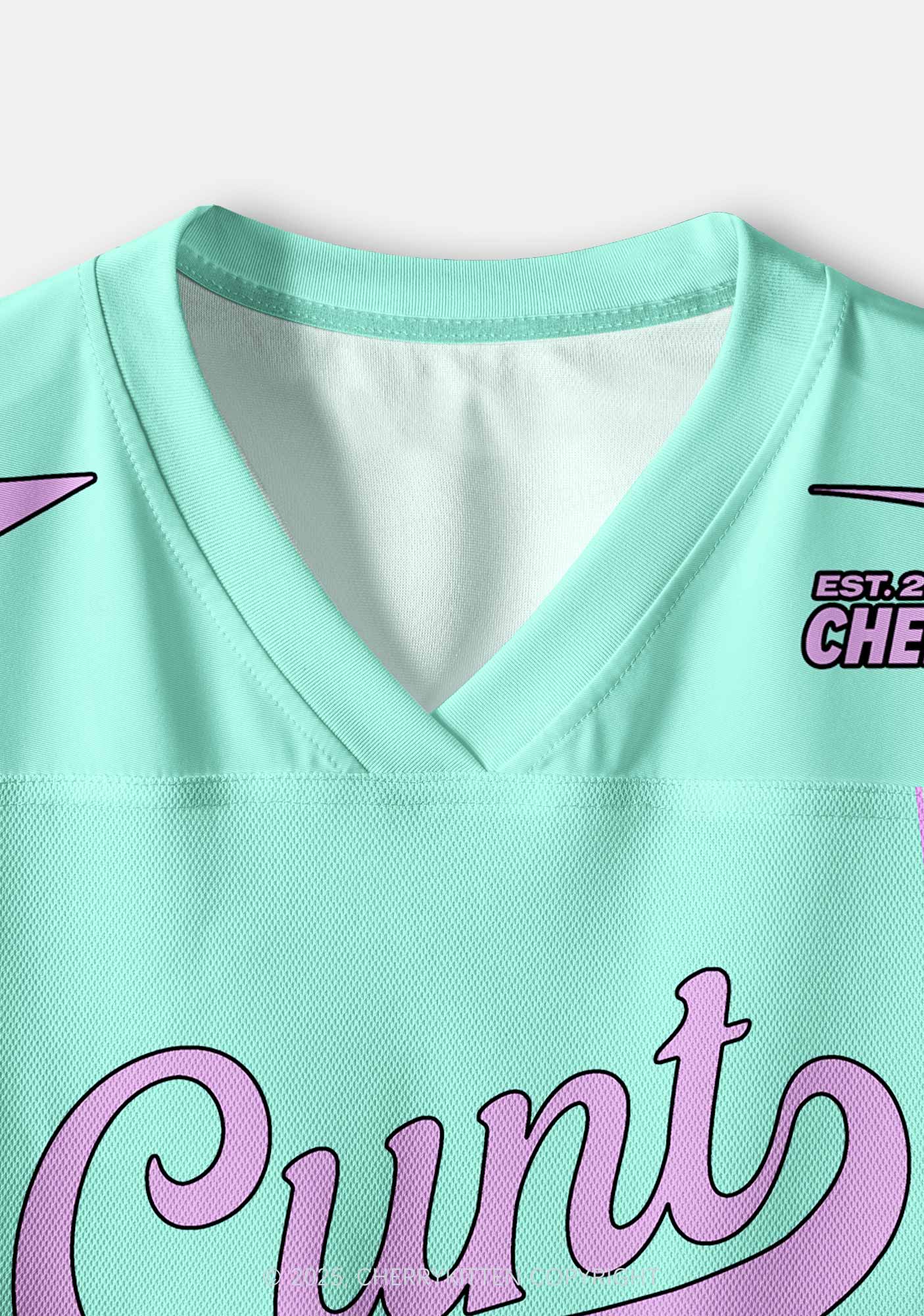 Custom Mint Green Cxxt Star Y2K Crop Sport Jersey Shirts Cherrykitten