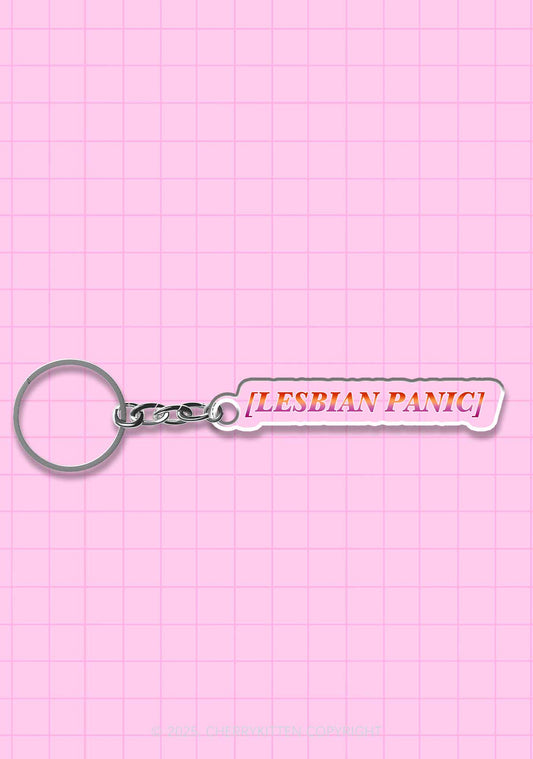 Lesbian Panic Pride 1Pc Y2K Keychain Cherrykitten