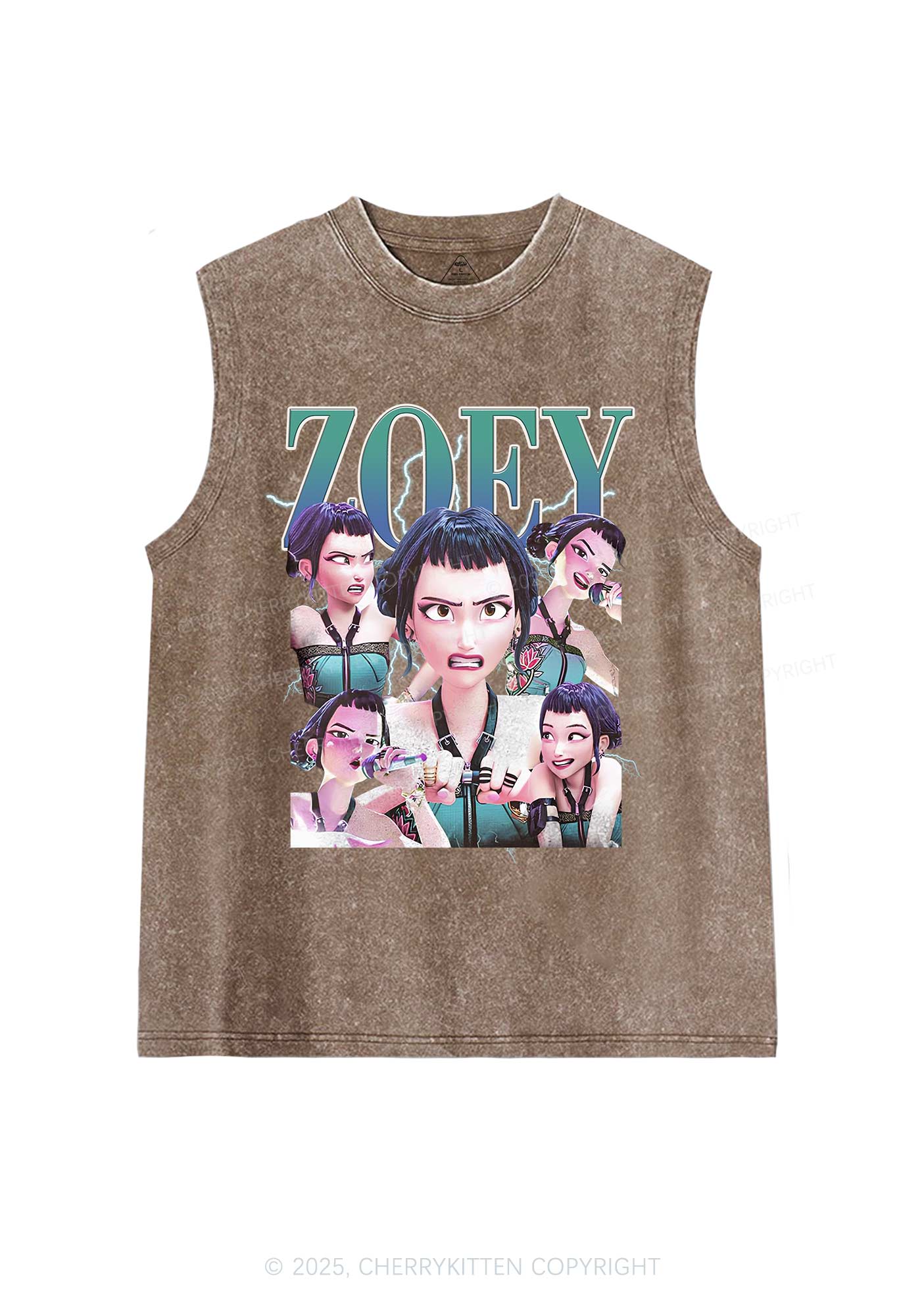 Kpop Girl Y2K Washed Muscle Tank Cherrykitten