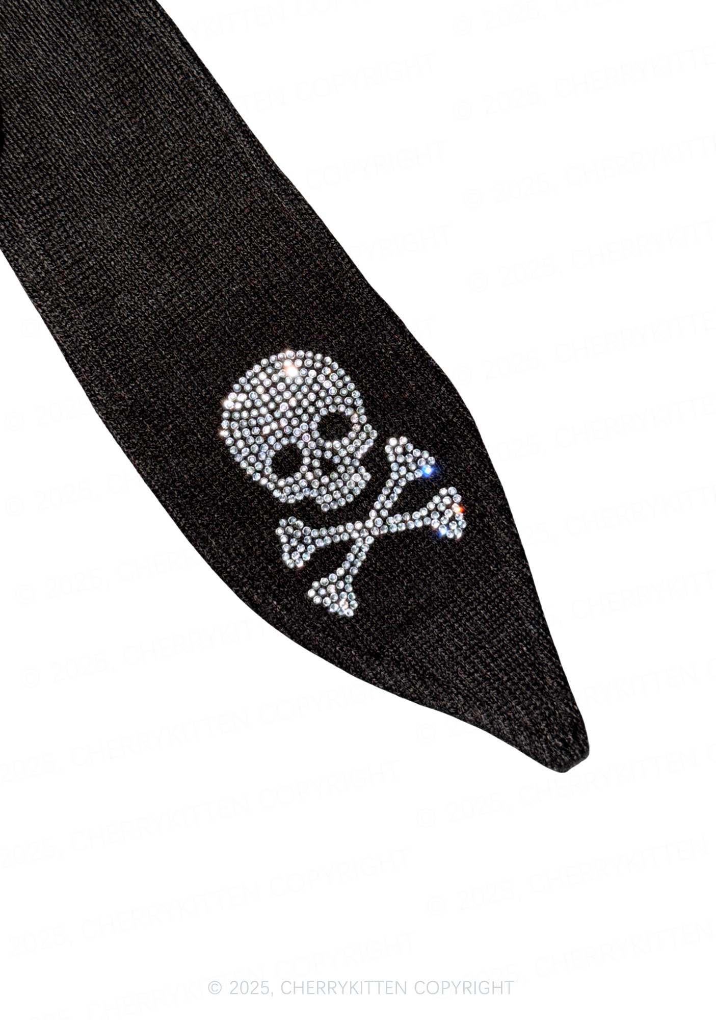 Rhinestone Alpha Male Y2K Bunny Ear Knitted Hat Cherrykitten