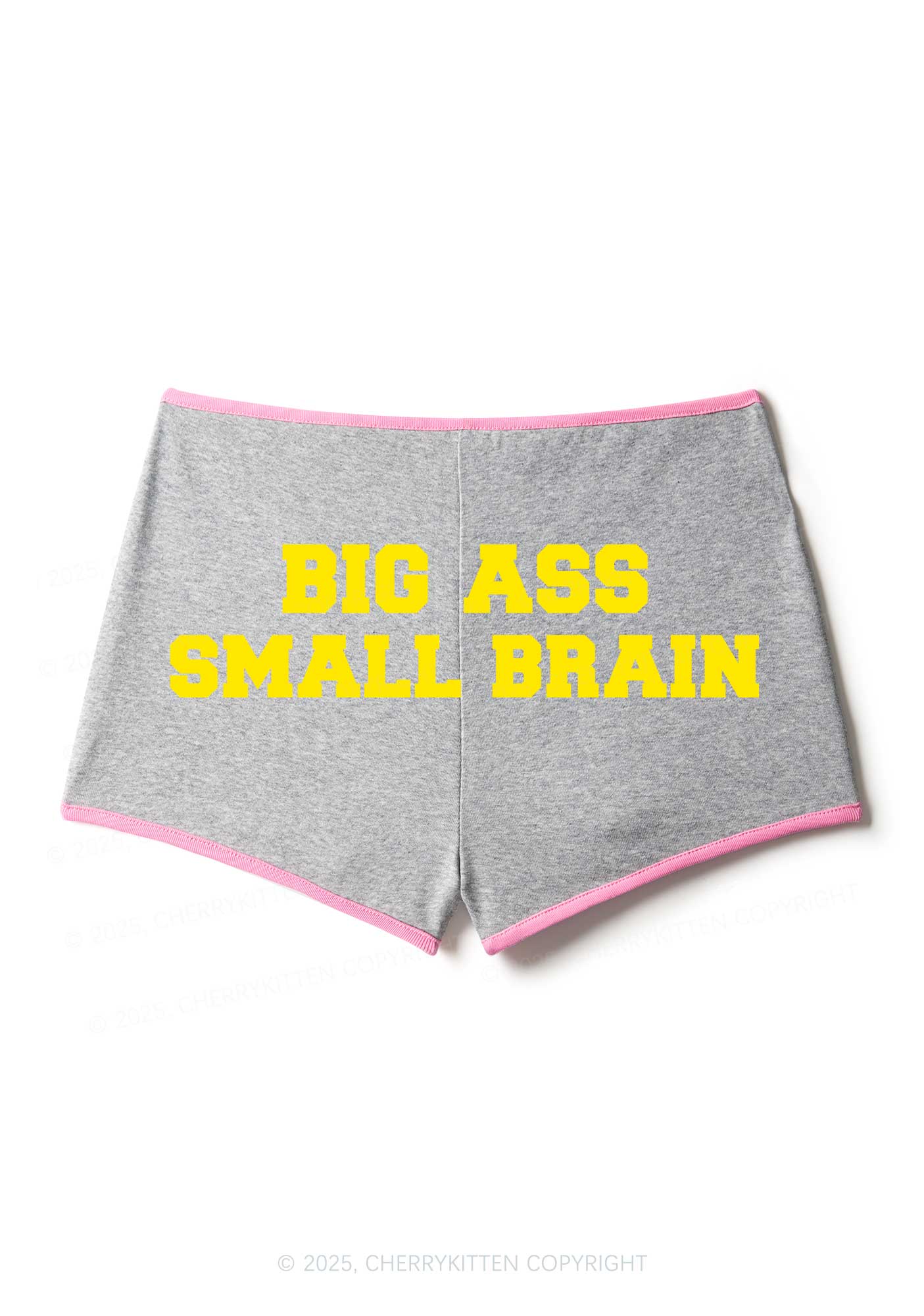 Big Axx Small Brain Y2K Booty Shorts Cherrykitten
