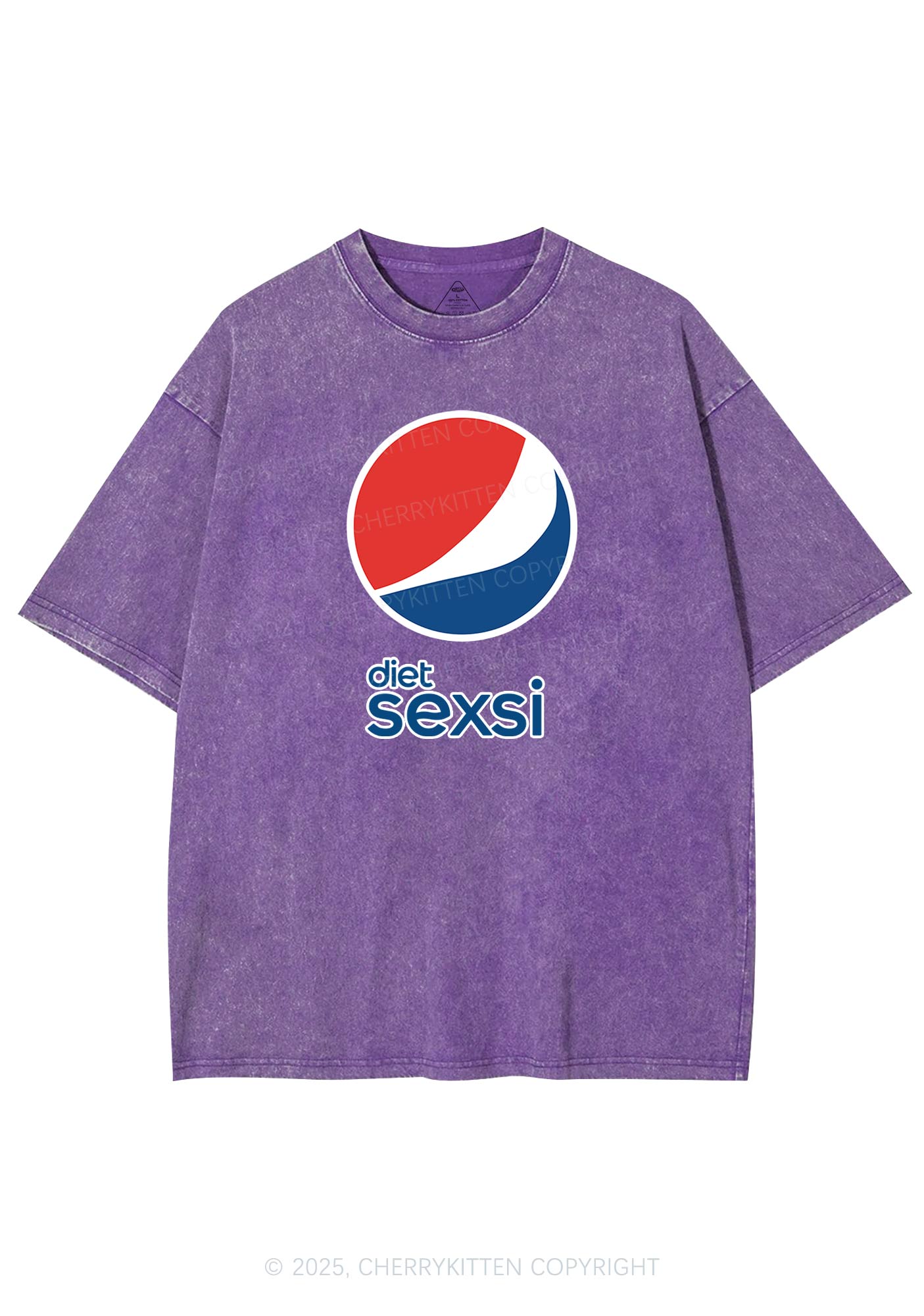 Diet Sexsi Y2K Shirts Washed Tee Cherrykitten