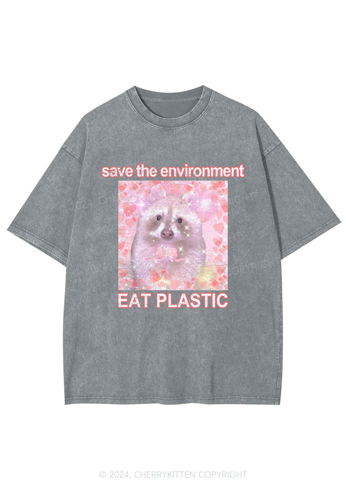 Save The Environment Y2K Washed Tee Cherrykitten