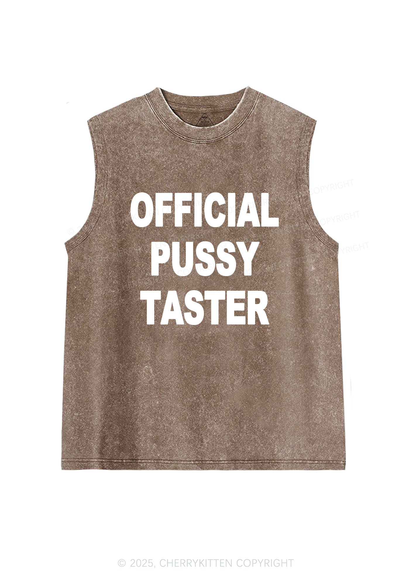 Official Puxxy Taster Y2K Washed Muscle Tank Cherrykitten