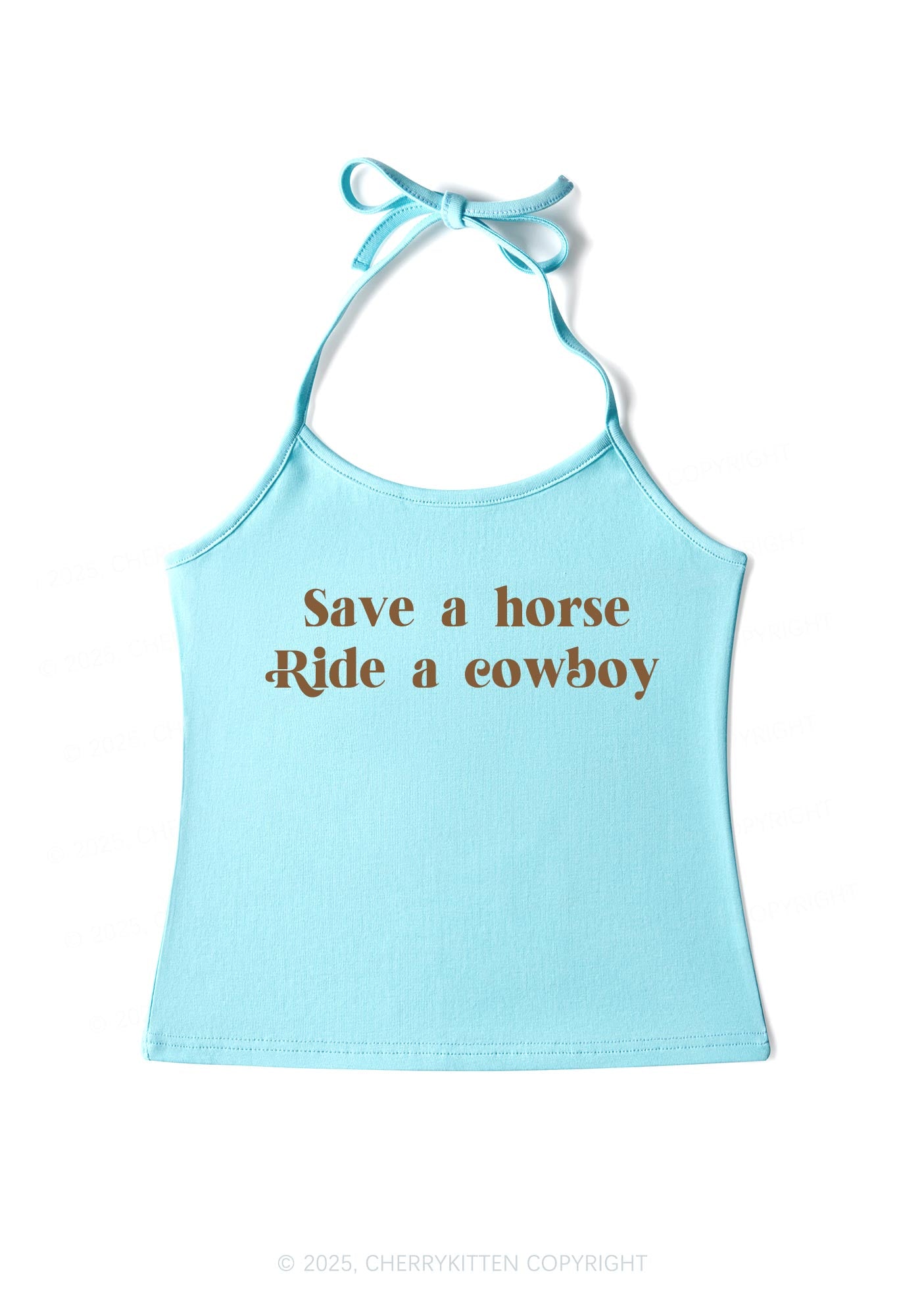 Save A Horse Ride A Cowboy Y2K Halter Neck Cami Cherrykitten