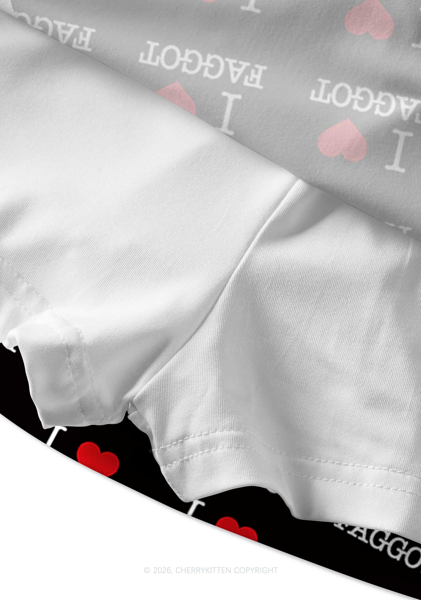 I Love Faggot Valentine's Day Y2K Print Mini Skirt Cherrykitten