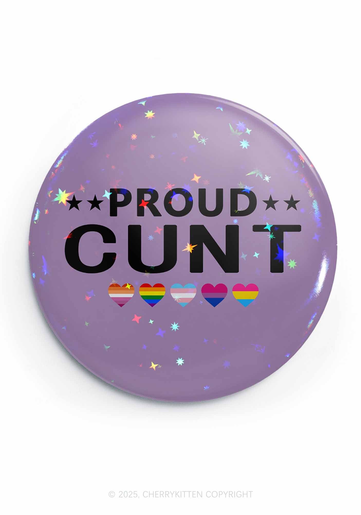 Proud Cxxt Pride 1Pc Y2K Pin Badge Cherrykitten
