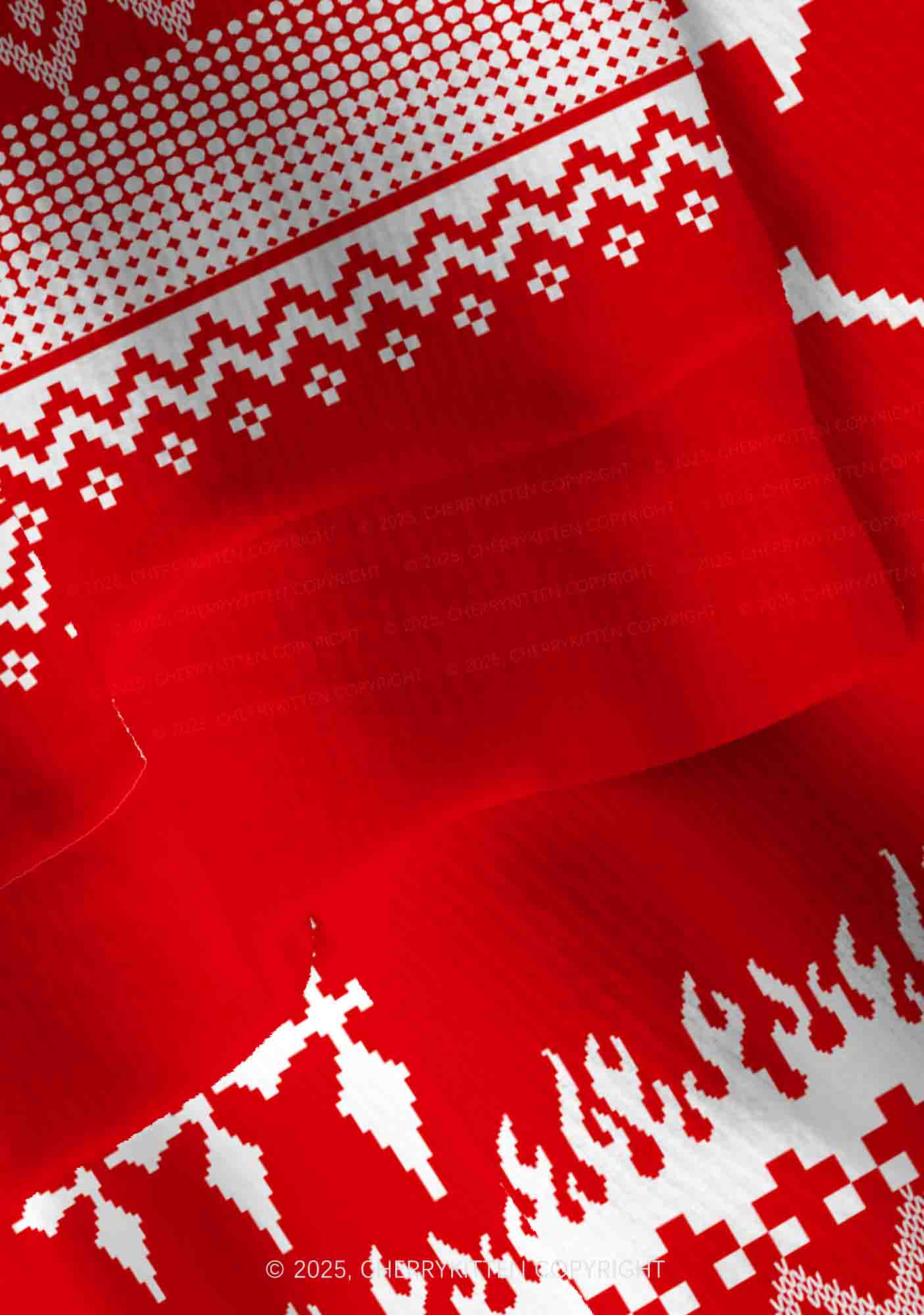 Punk Cxxt Y2K Christmas Cardigan Knit Sweatshirt Cherrykitten