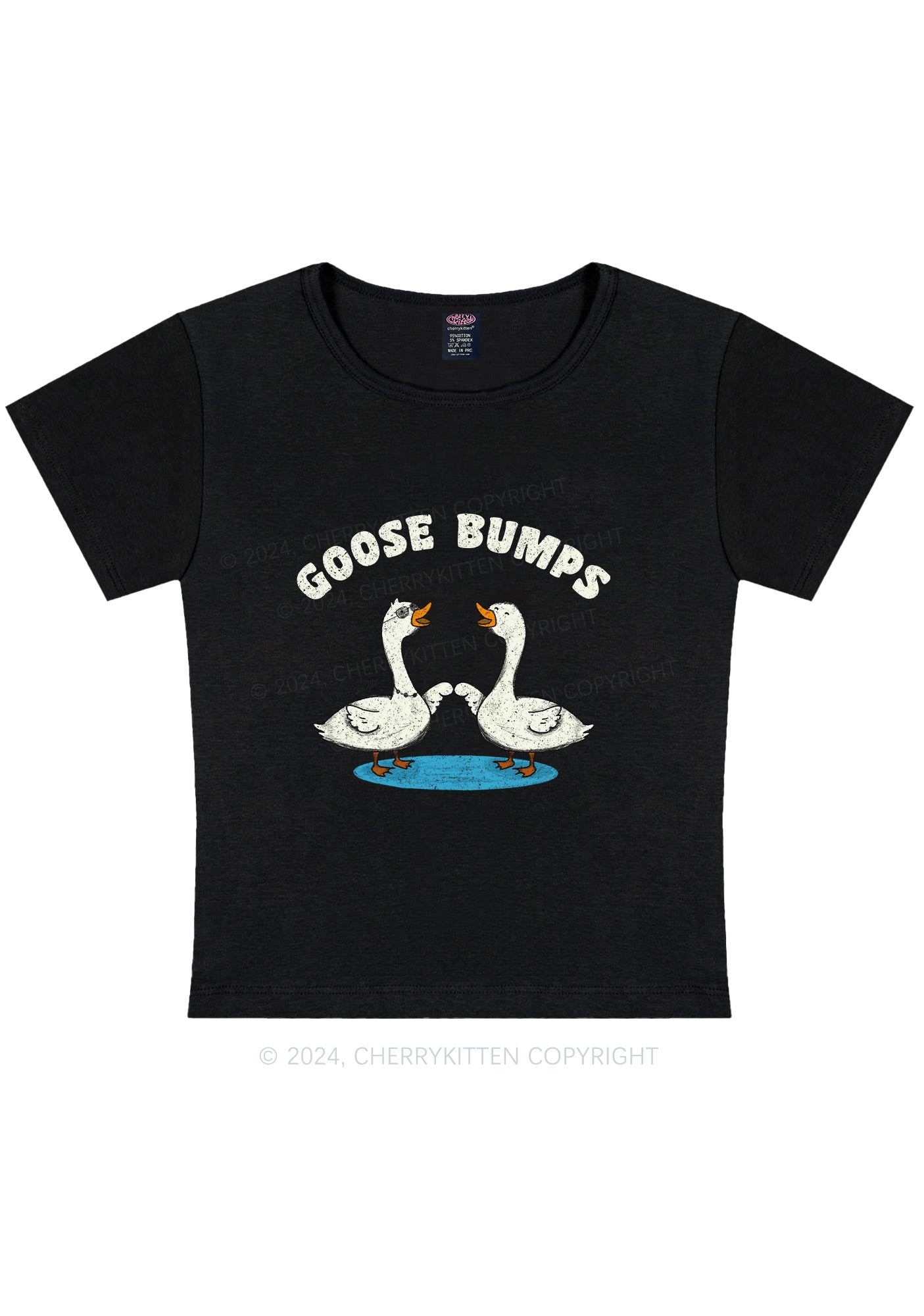 Goose Bumps Y2K Baby Tee Cherrykitten