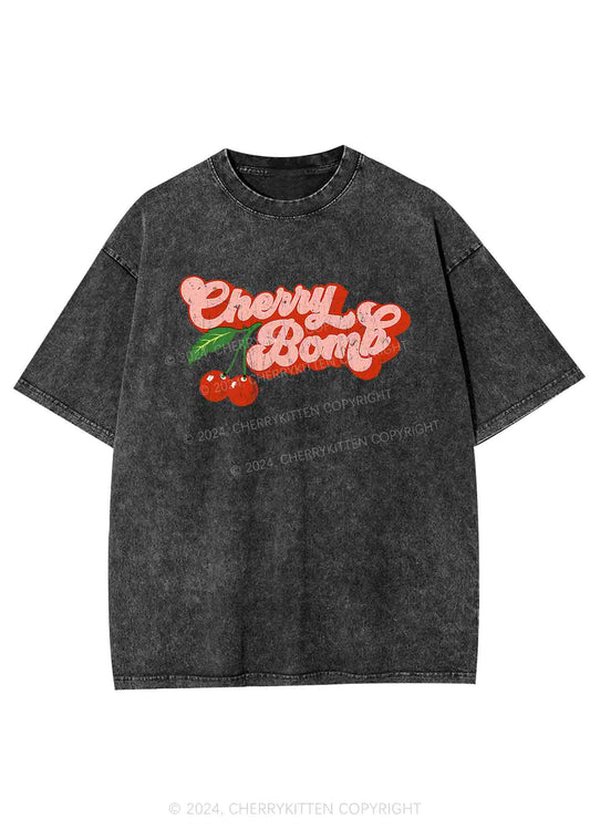 Cherry Bomb Y2K Washed Tee Cherrykitten