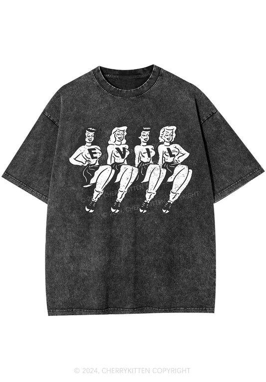 Four Girls Evil Y2K Washed Tee Cherrykitten