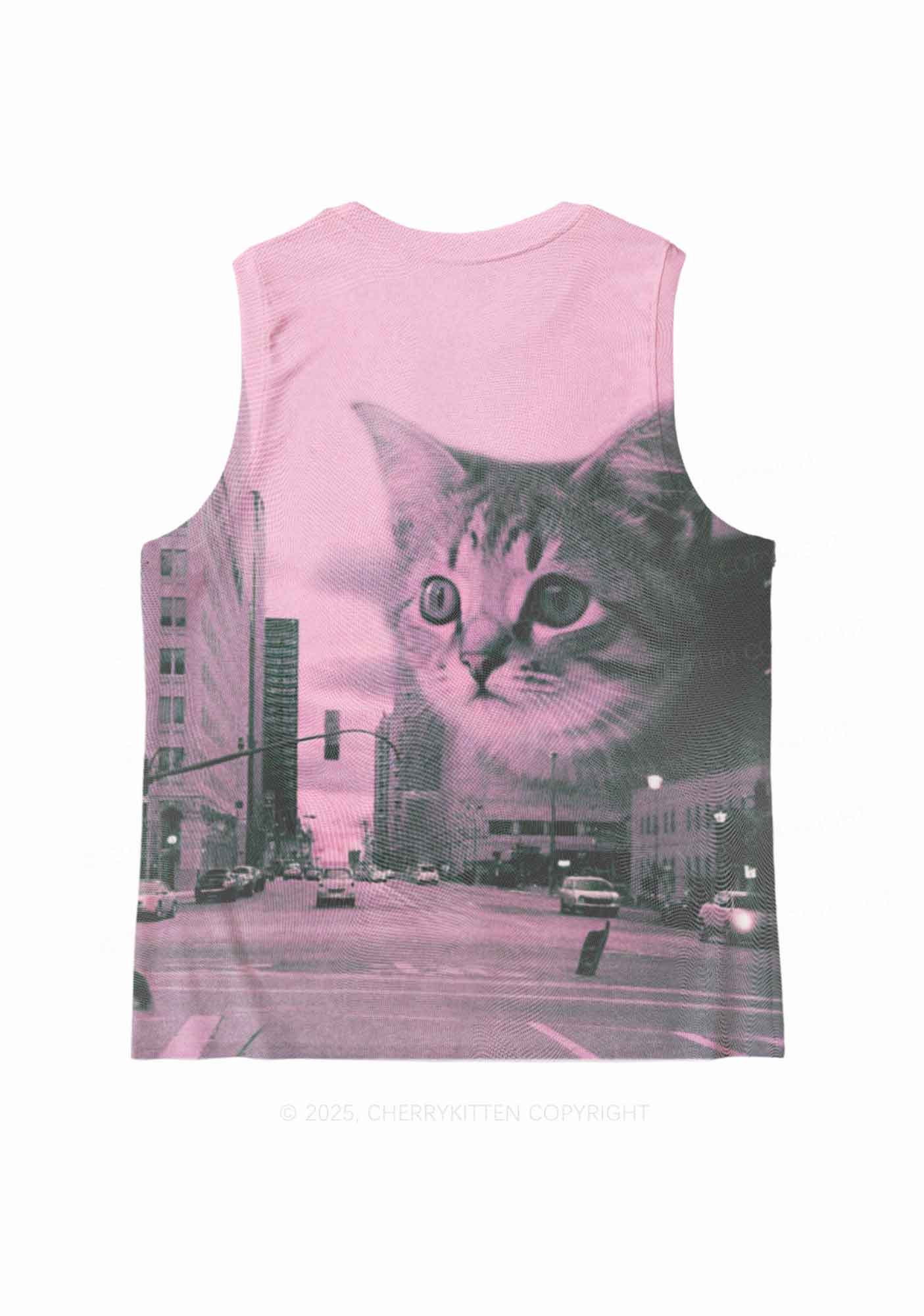 Cat Road Y2K Mesh Muscle Tank Cherrykitten