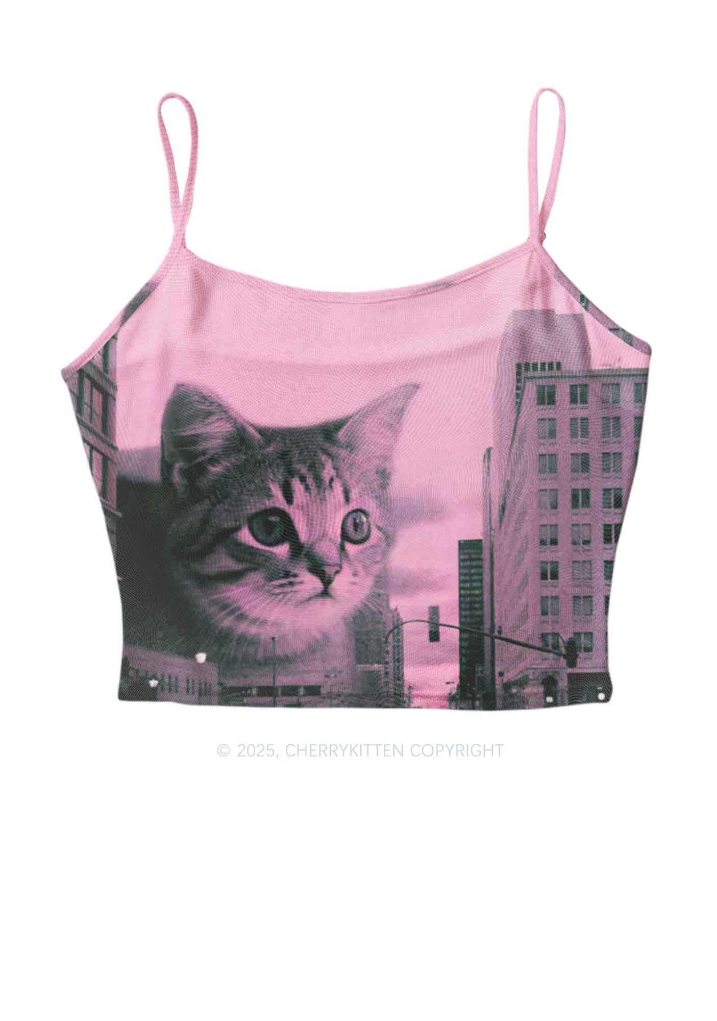 Cat Road Y2K Mesh Cami Tank Cherrykitten