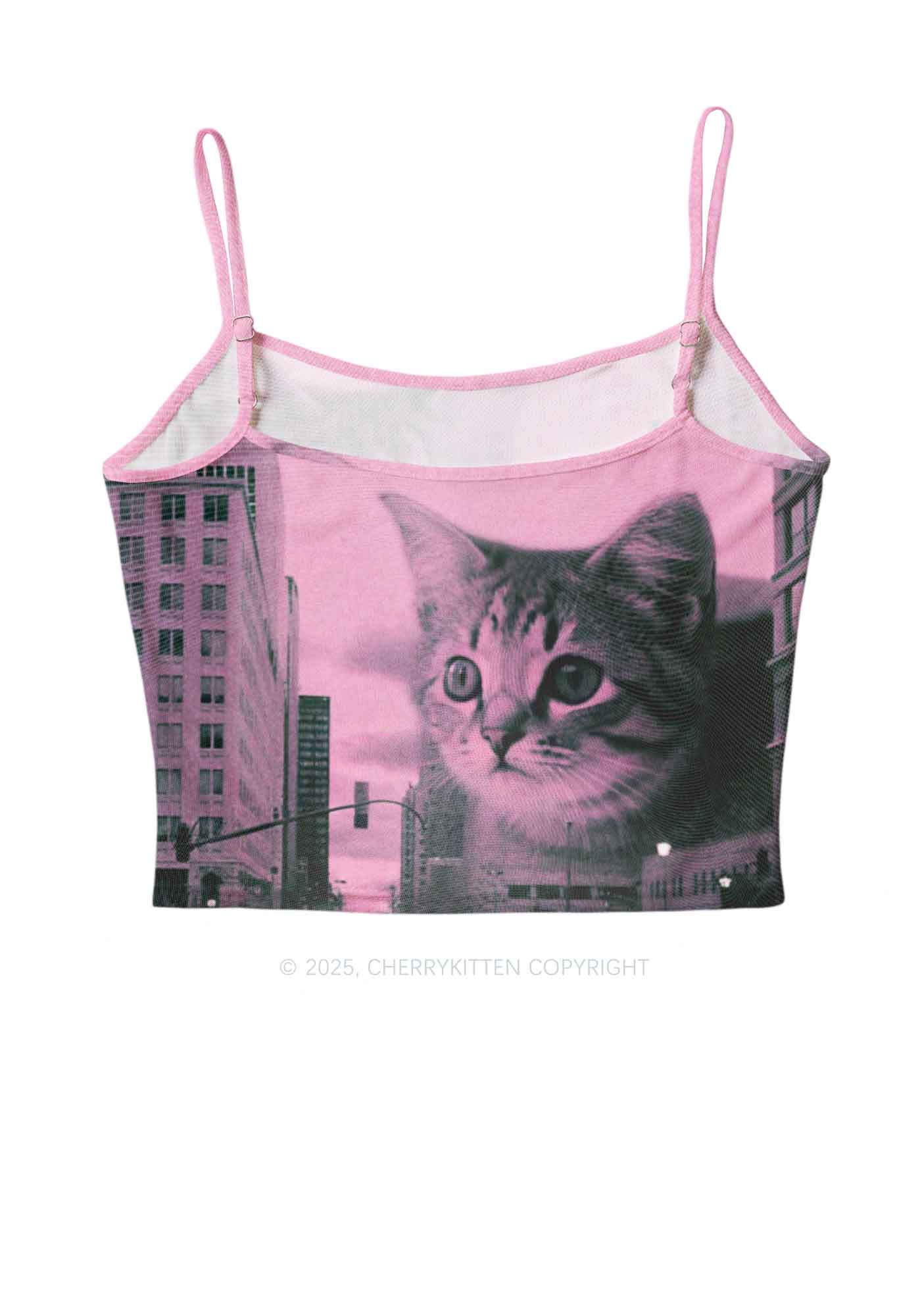 Cat Road Y2K Mesh Cami Tank Cherrykitten
