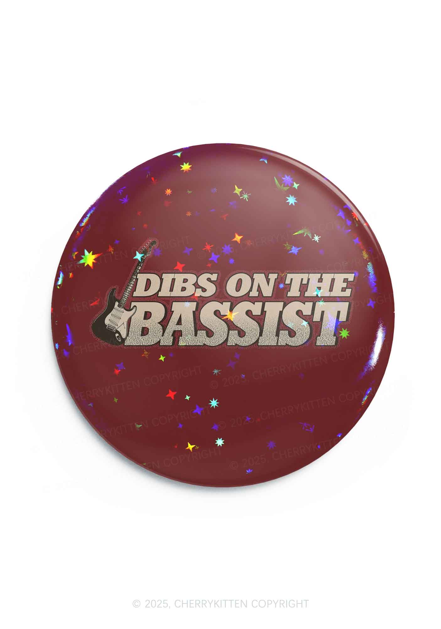 Dibs On The Bassist 1Pc Y2K Pin Badge Cherrykitten