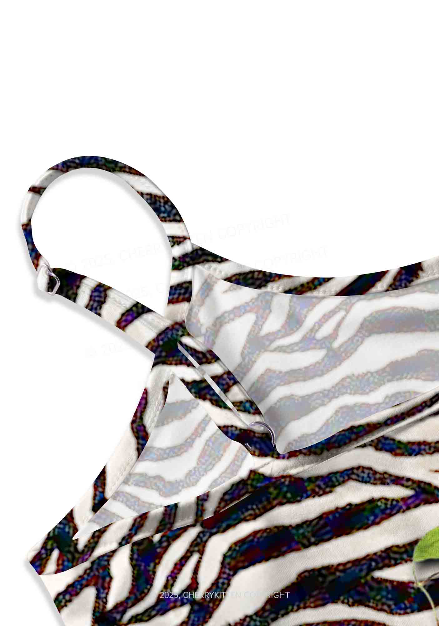 Zebra Cherry Y2K Print Cami Crop Top Cherrykitten