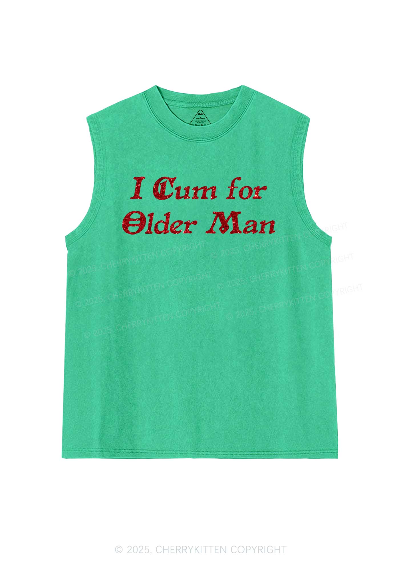 Glitter Come For Older Men Y2K Washed Muscle Tank Cherrykitten