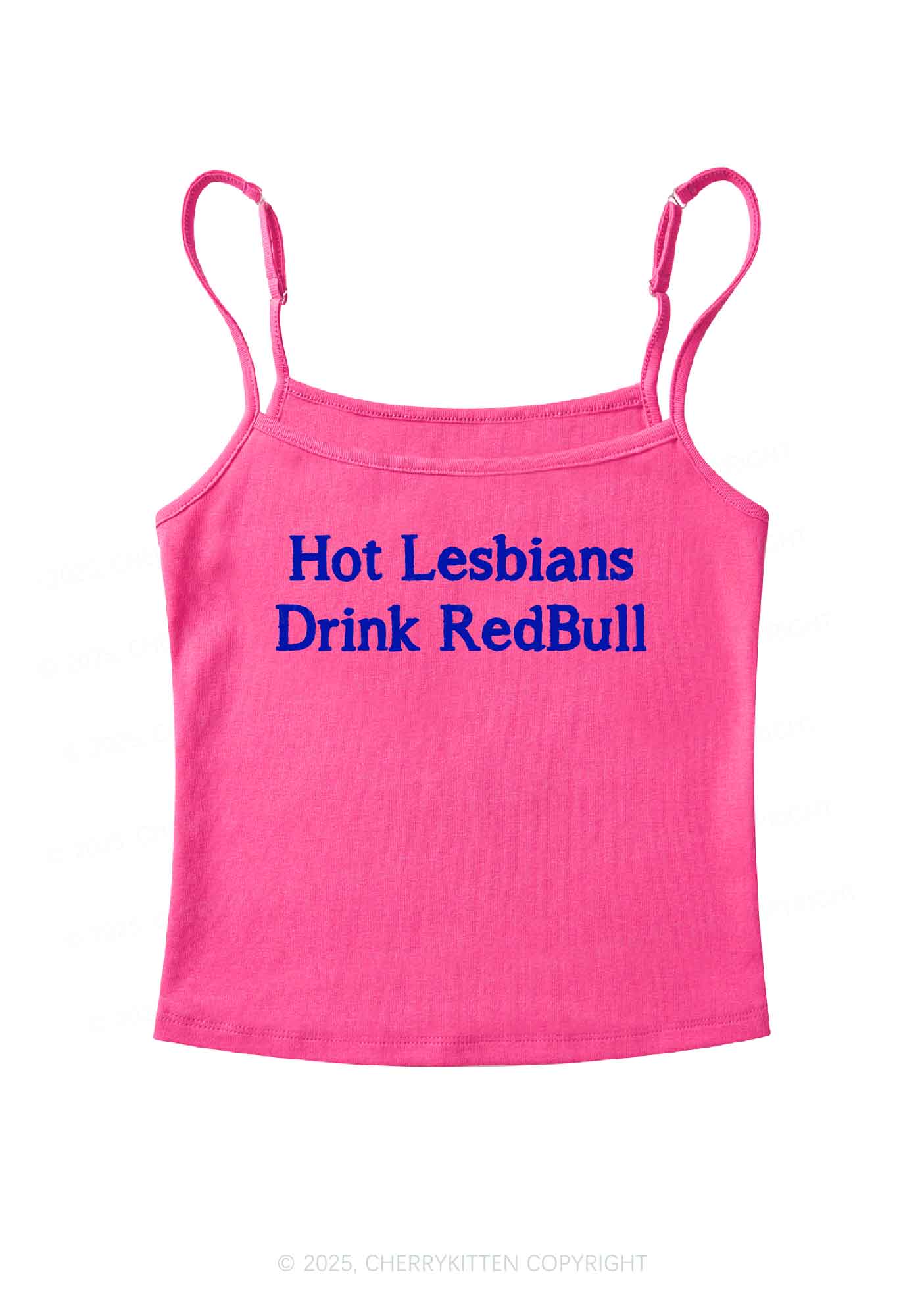 Hot Lesbians Drink RedBull Pride Y2K Spaghetti Strap Cami Cherrykitten