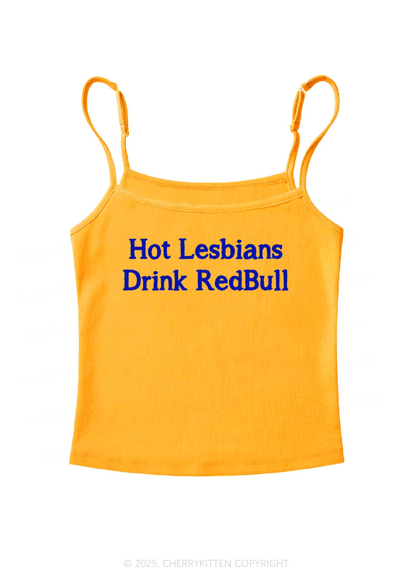 Hot Lesbians Drink RedBull Pride Y2K Spaghetti Strap Cami Cherrykitten