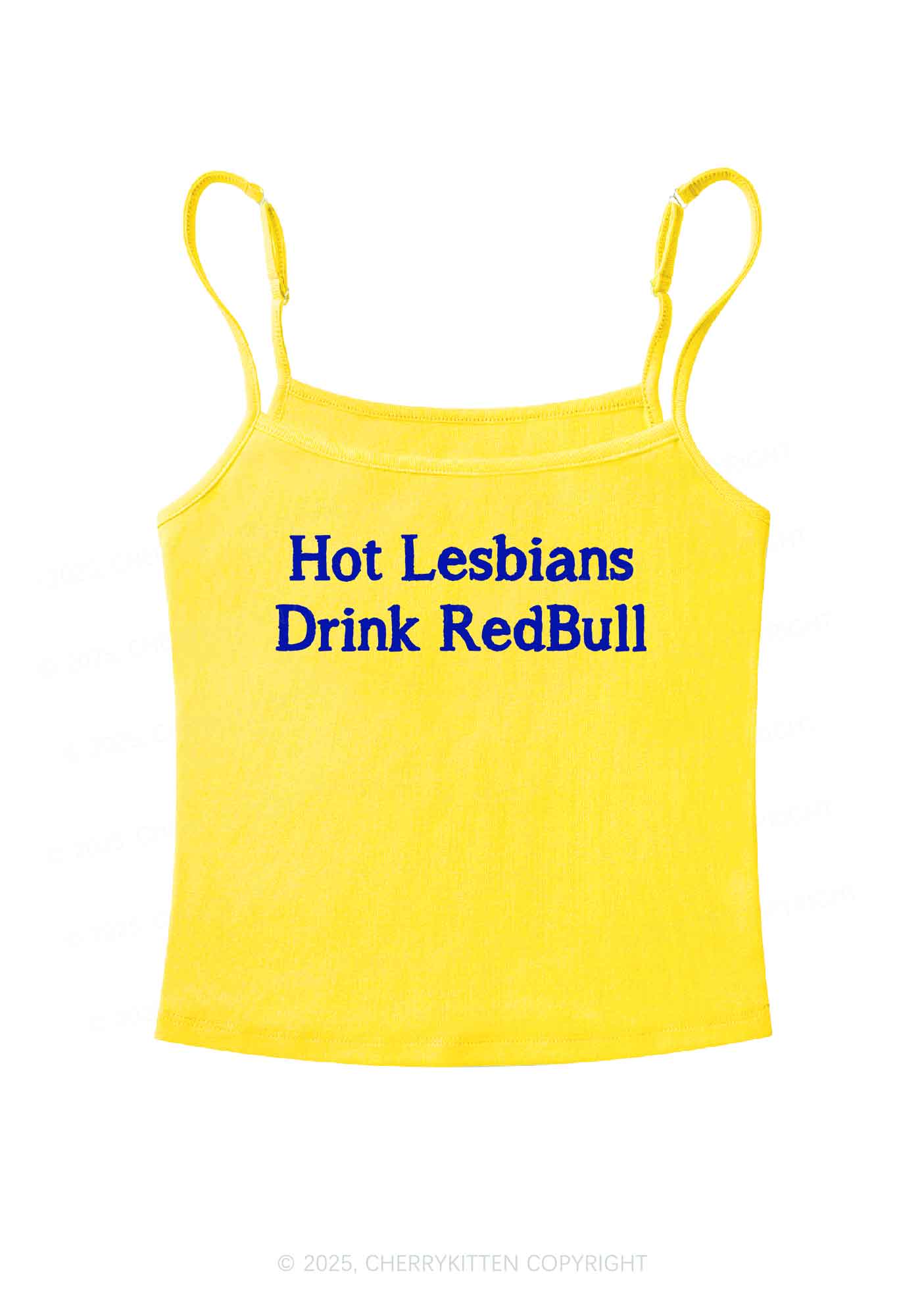 Hot Lesbians Drink RedBull Pride Y2K Spaghetti Strap Cami Cherrykitten