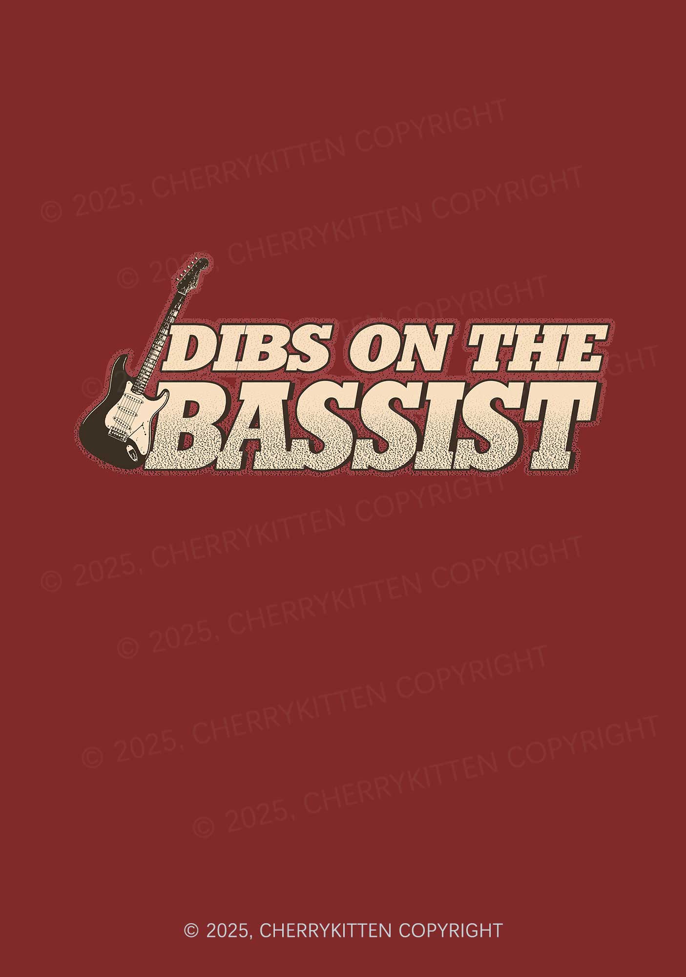 Dibs On The Bassist 1Pc Y2K Pin Badge Cherrykitten